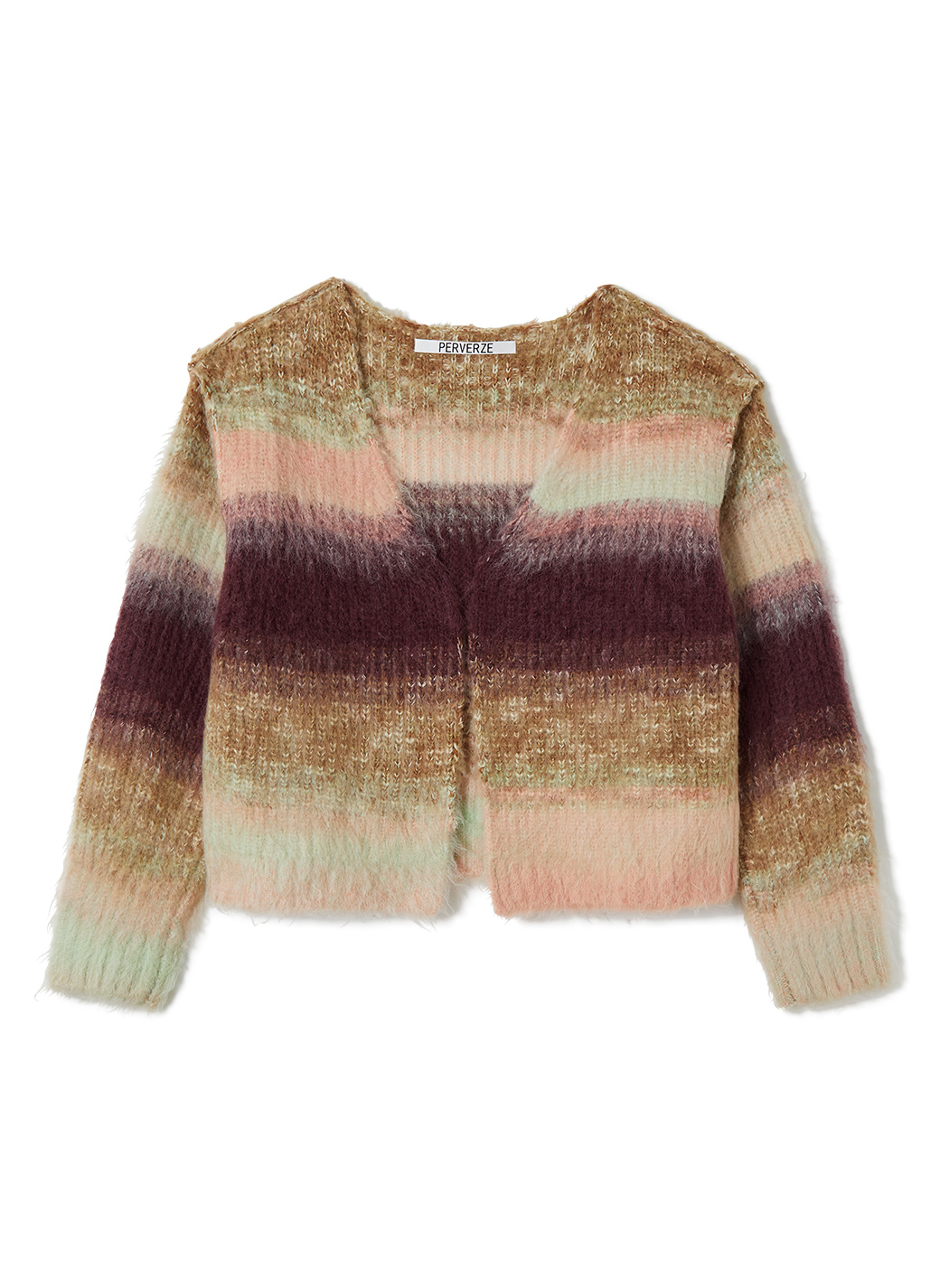 Gradient Stripe Wide Cardigan 詳細画像 Pink 1