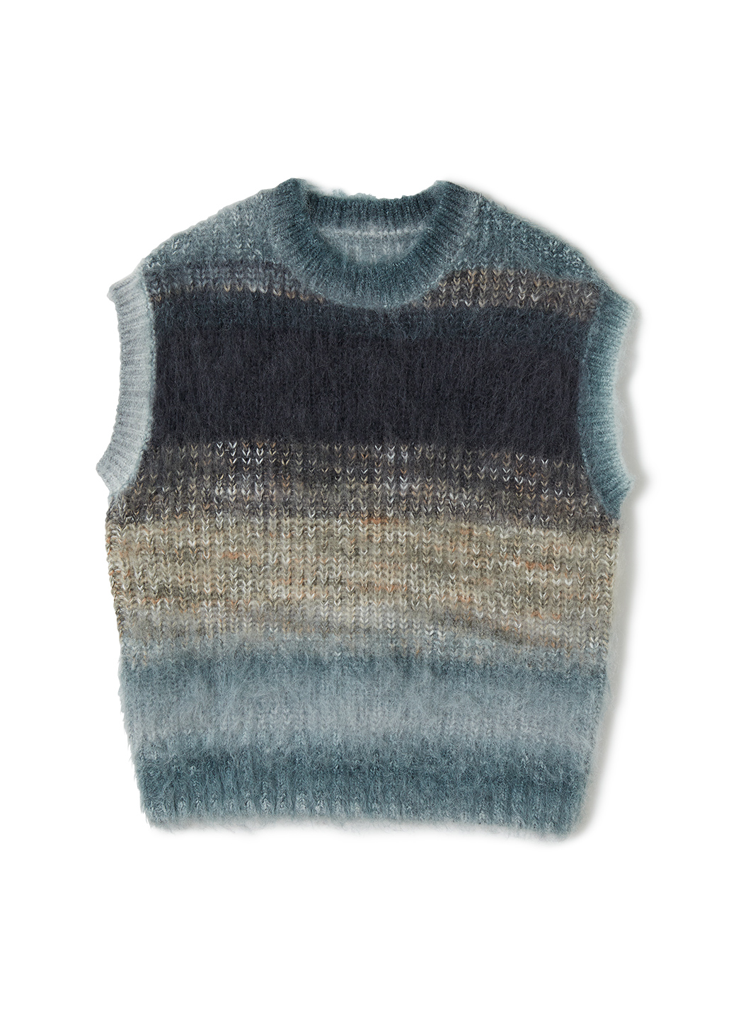 Gradient Stripe Vest 詳細画像 Gray 1