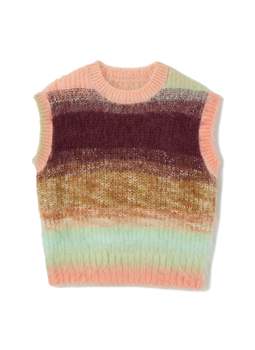 Gradient Stripe Vest 詳細画像 Pink 1