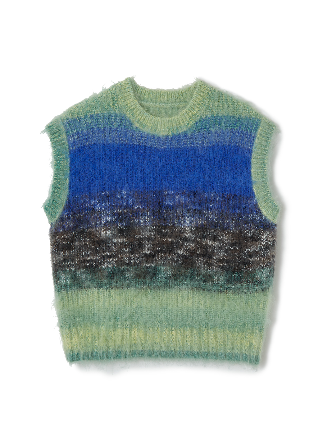 Gradient Stripe Vest 詳細画像 Green 1