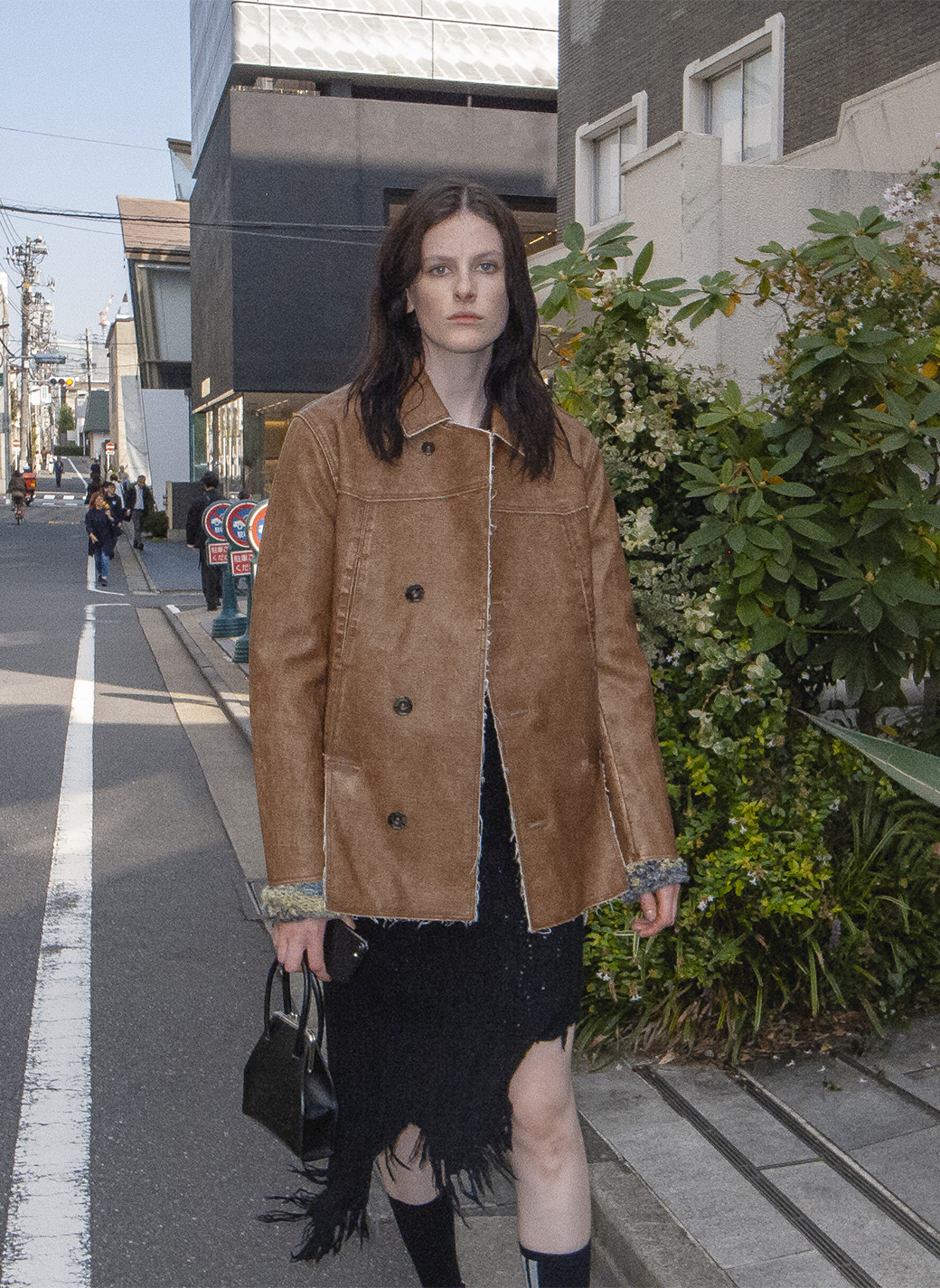 Washed Leather Flap Jacket 詳細画像 Brown 2