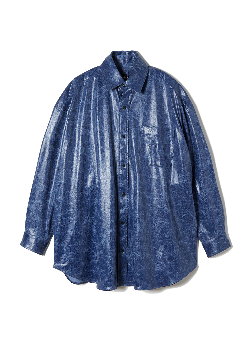 Vegan-Leather Large Shirts 詳細画像 Blue 1