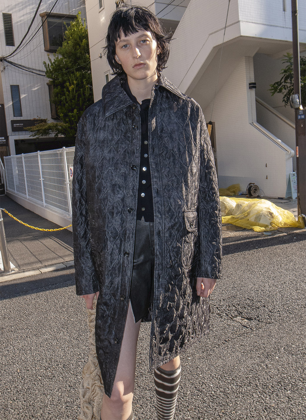 Double Stitch Quilting Jacket 詳細画像 Black 2