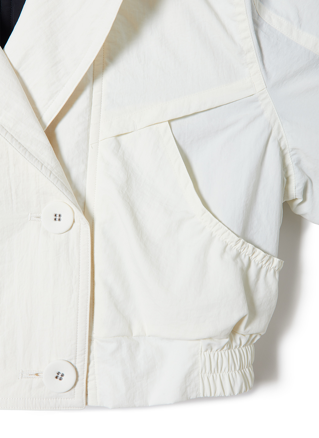 Double Collar Jumper Jacket 詳細画像 White 4