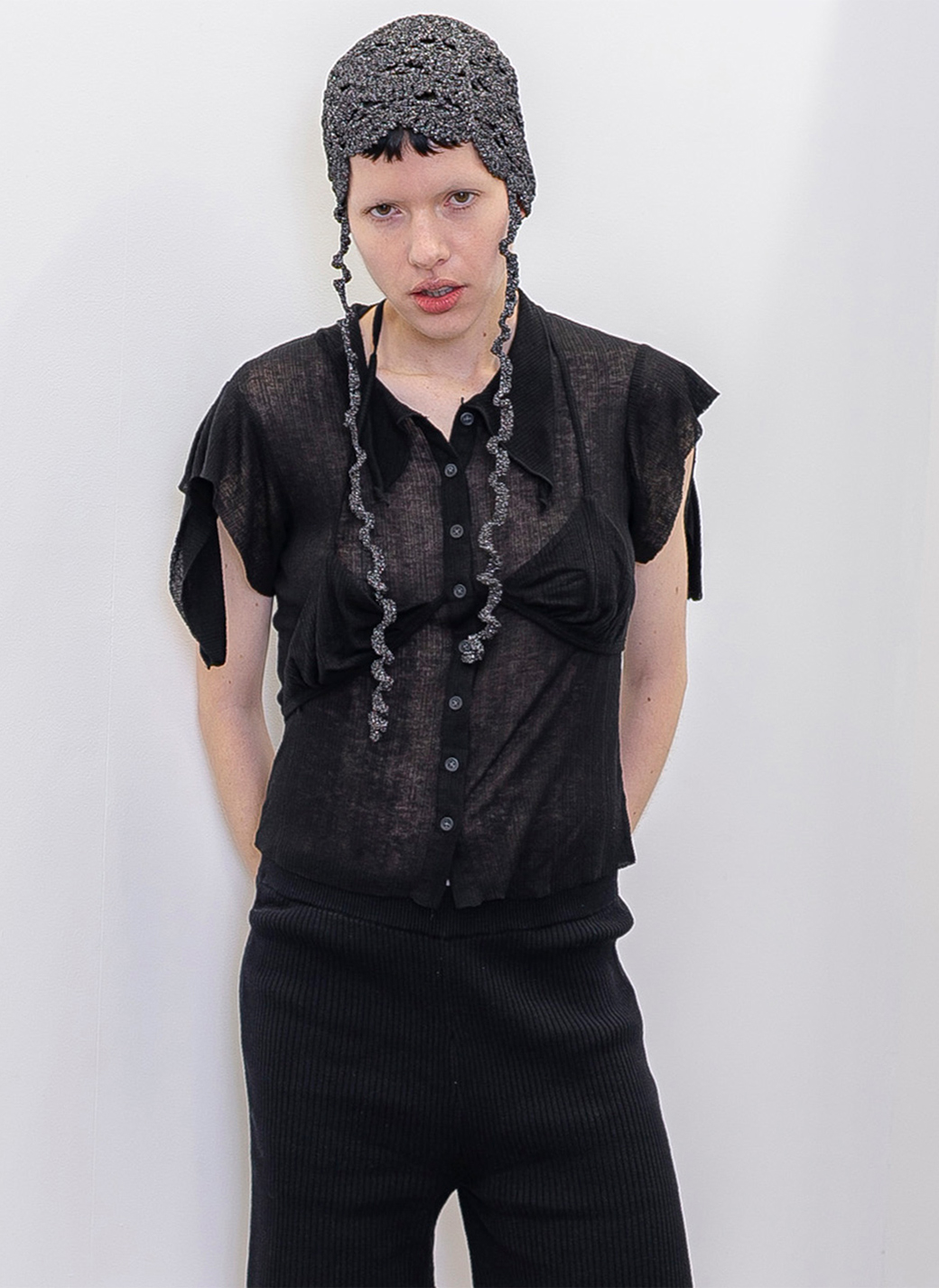 Bra Layered Shirt Top 詳細画像 Black 1