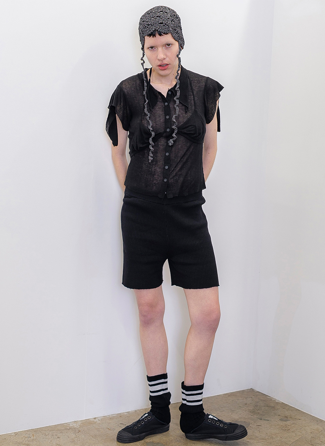 Bra Layered Shirt Top 詳細画像 Black 2