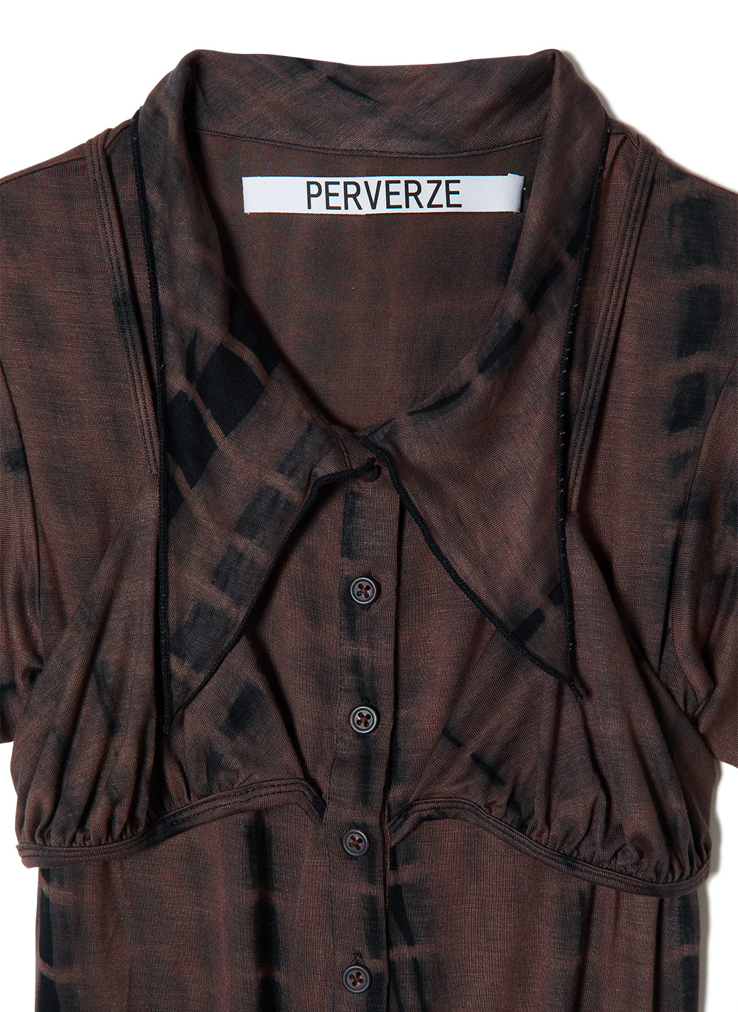 Bra Layered Shirt Top 詳細画像 Brown 3