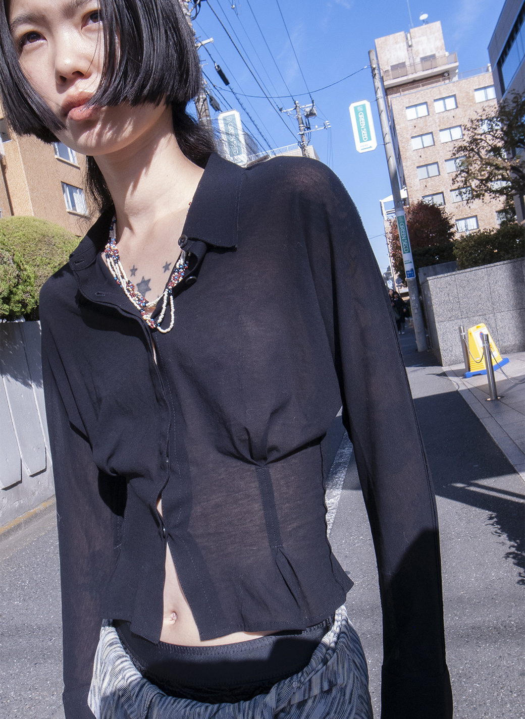 Shape Open Shirts 詳細画像 Black 1