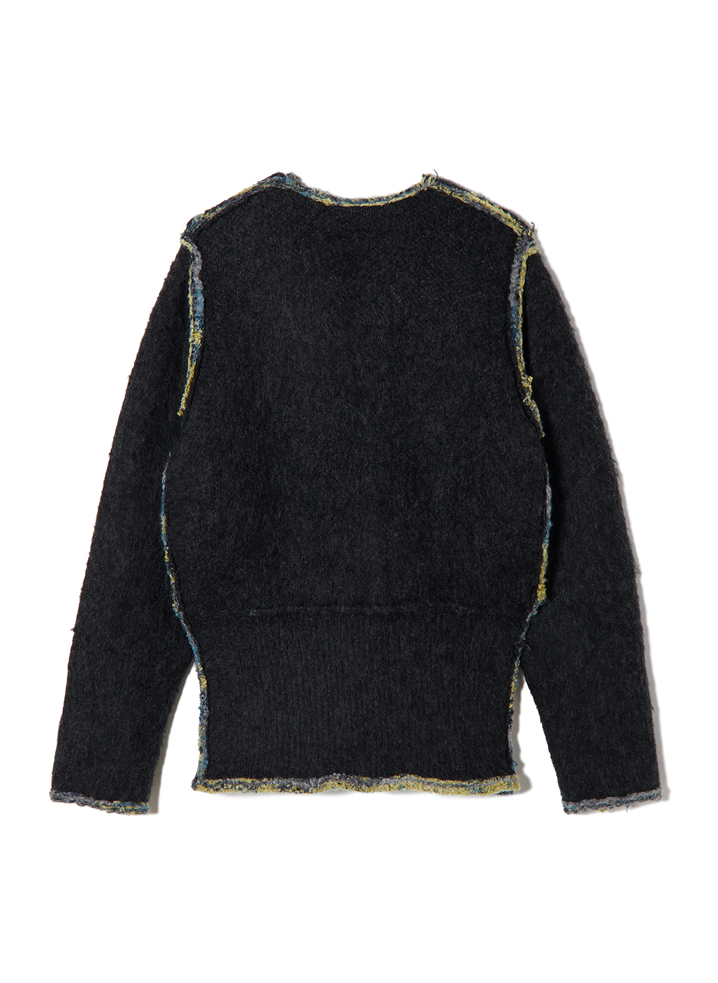 Double Face V Neck Knit Cardigan 詳細画像 Black 2