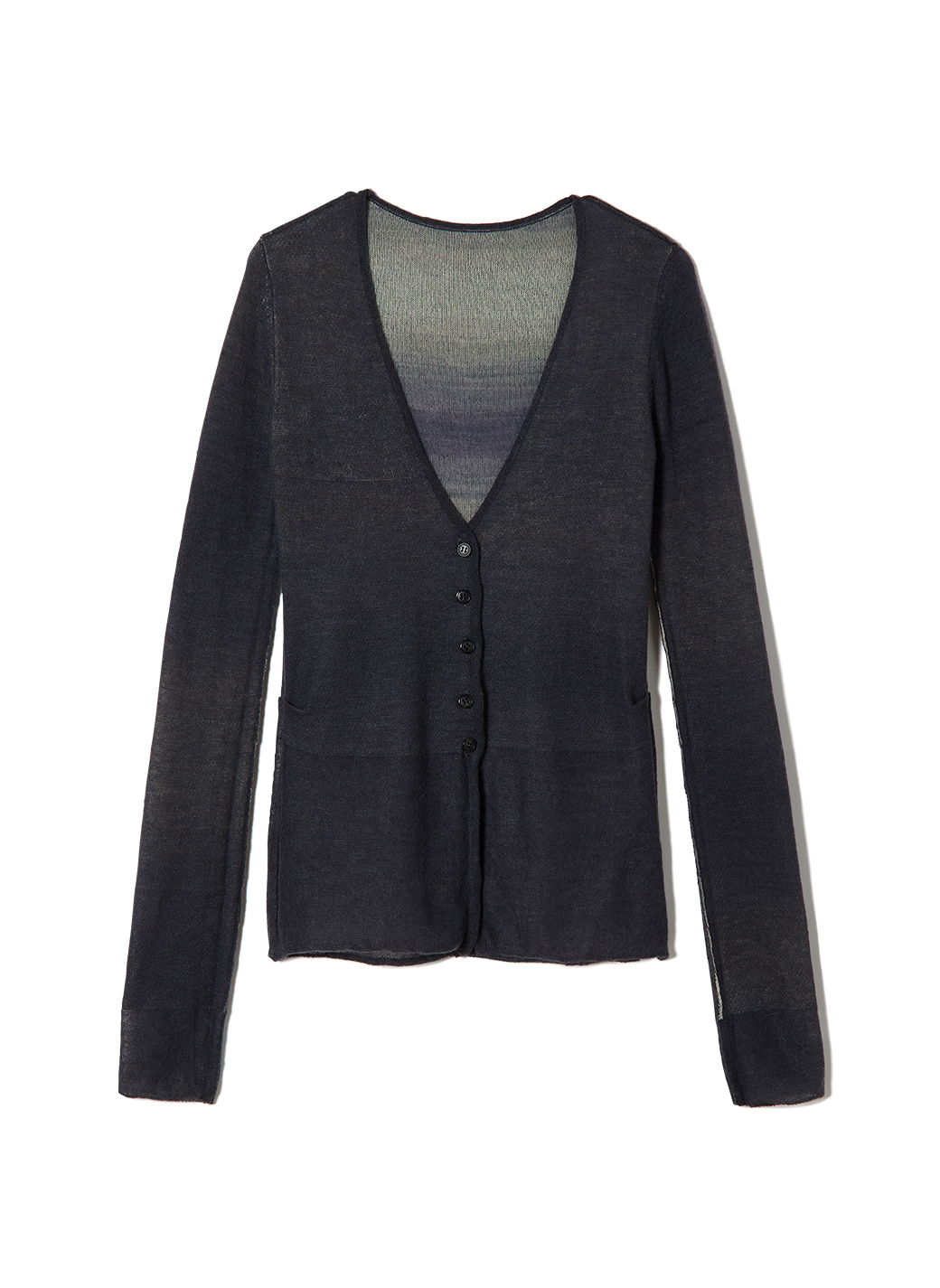 Double Face Knit Cardigan 詳細画像 Black 3