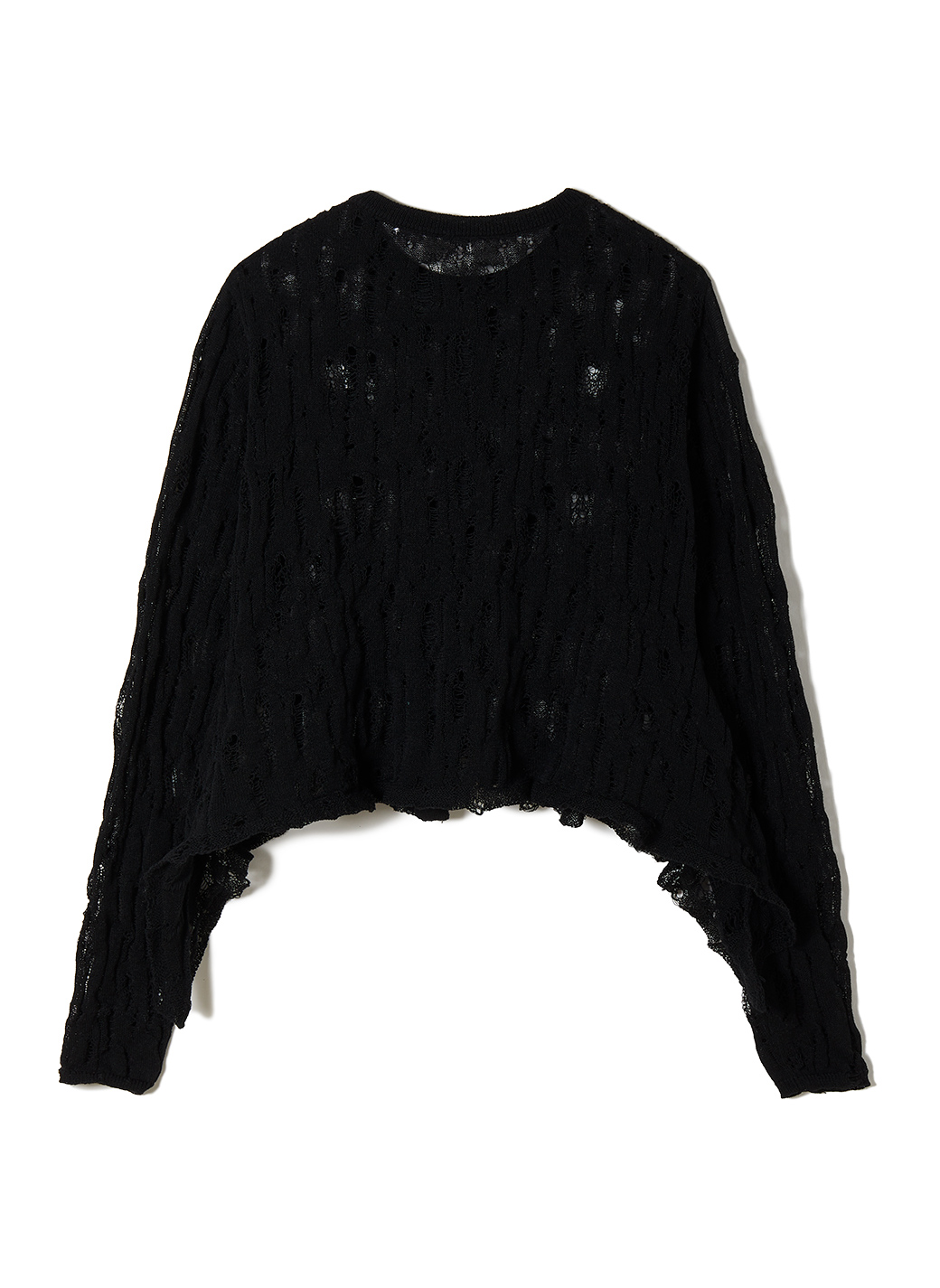 Ladder Crash Knit Cardigan 詳細画像 Black 2