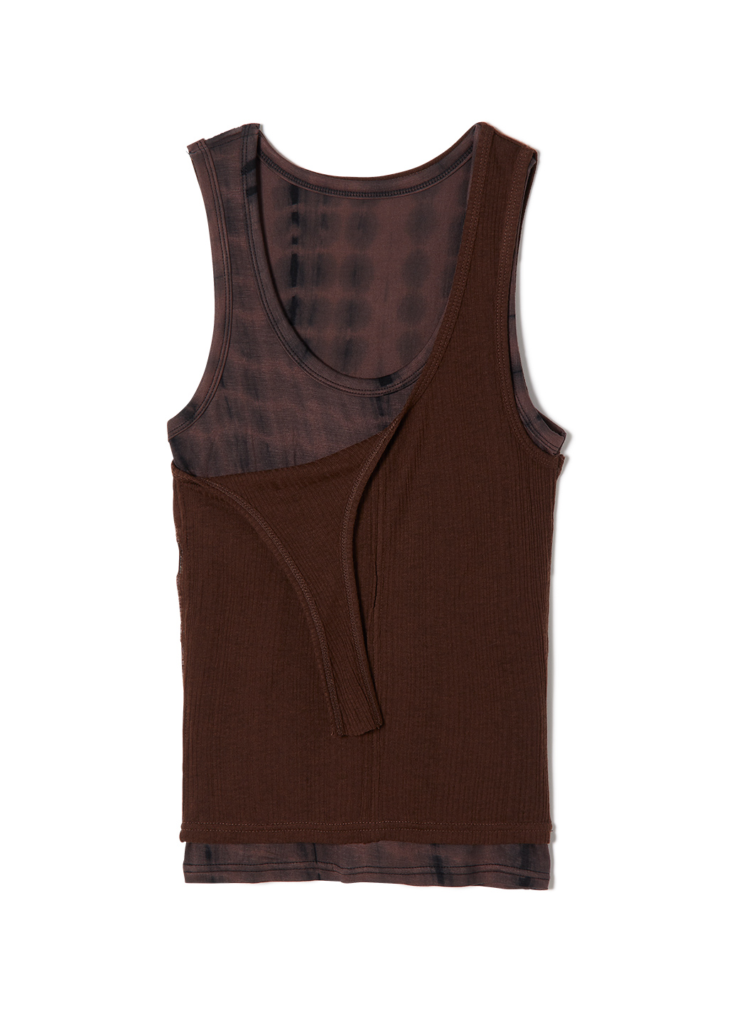 Off Strap Layered Tank Top 詳細画像 Brown 1