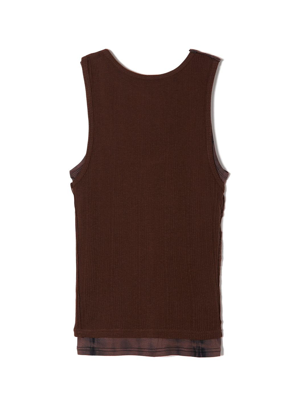 Off Strap Layered Tank Top 詳細画像 Brown 2