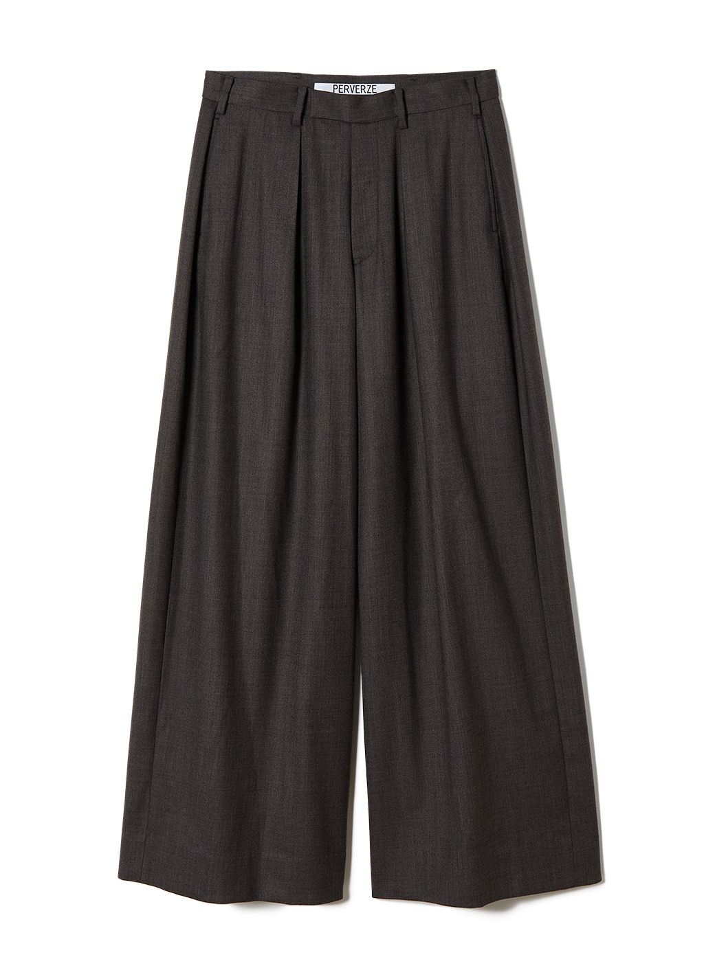 Low-rise Wide-leg Trousers 詳細画像 Brown 1