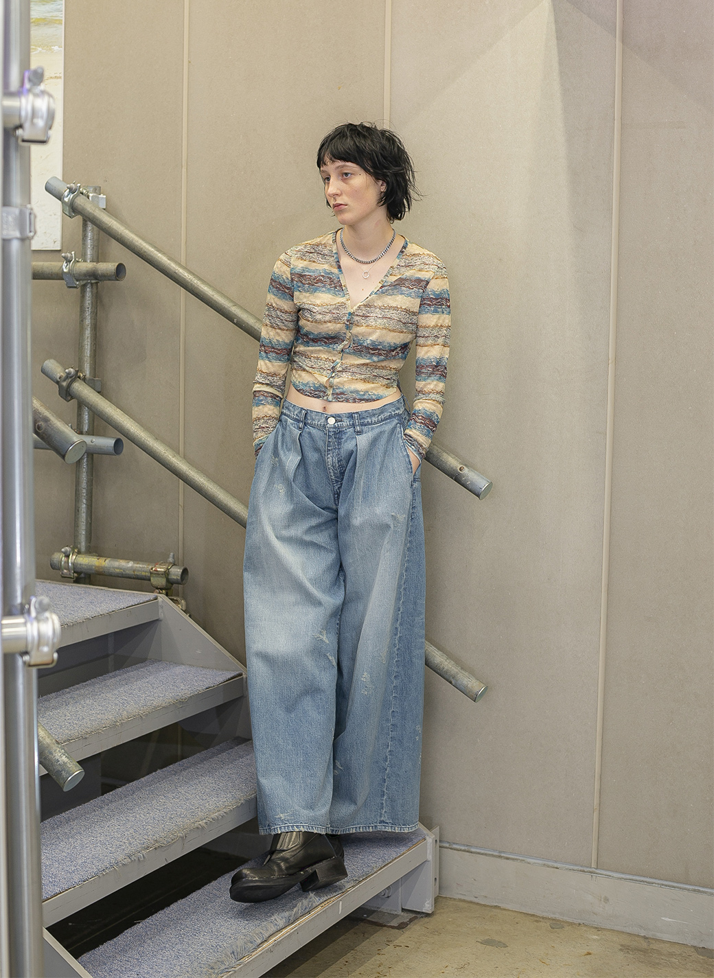 Low-rise Wide-leg Denim 詳細画像 Blue 4