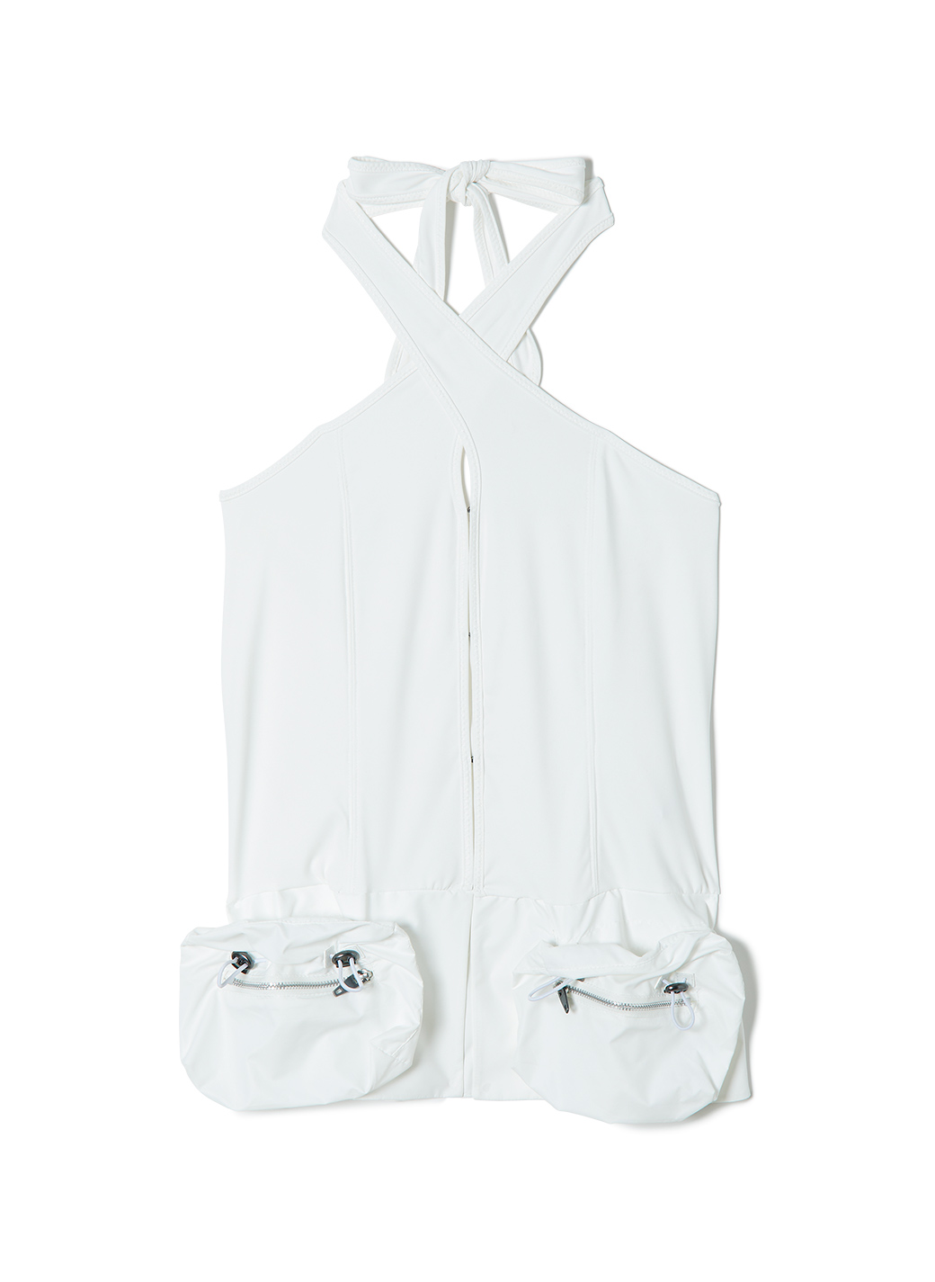 2-Pockets Top and Apron 詳細画像 White 1