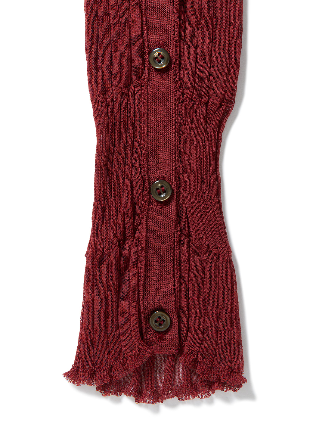 Sheer Ribbed Knit Cover 詳細画像 Red 3