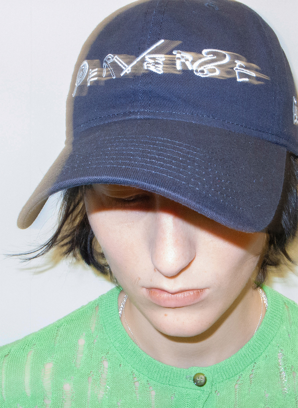 NEW ERA PERVERZE Scrap Logo Cap 詳細画像 Navy 1