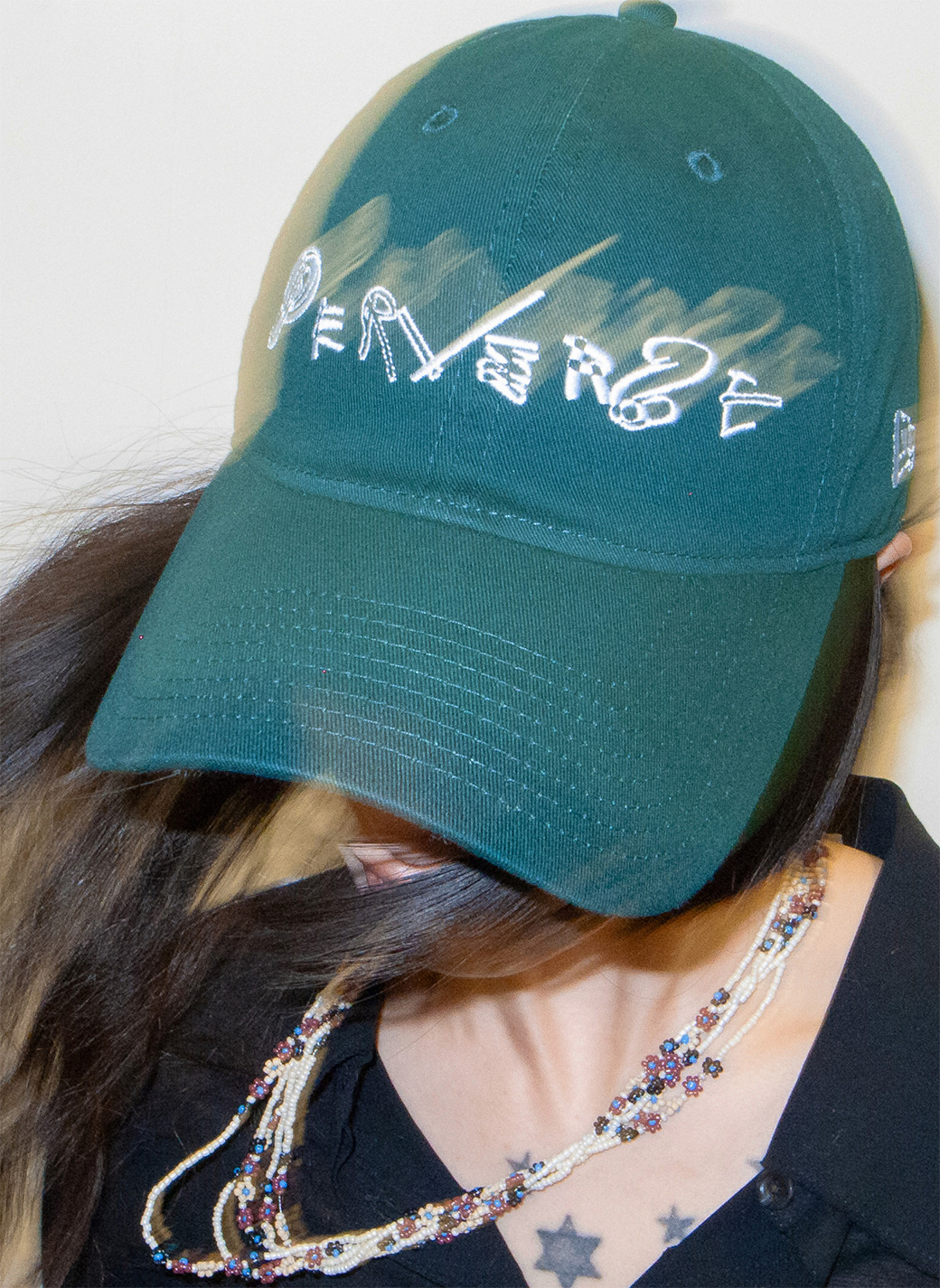 NEW ERA PERVERZE Scrap Logo Cap 詳細画像 Green 1