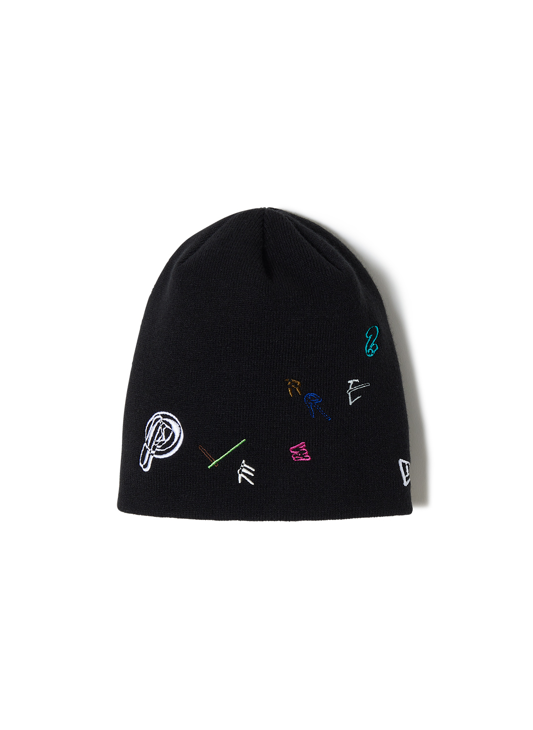 NEW ERA PERVERZE Scrap Logo Beanie 詳細画像 Black 1