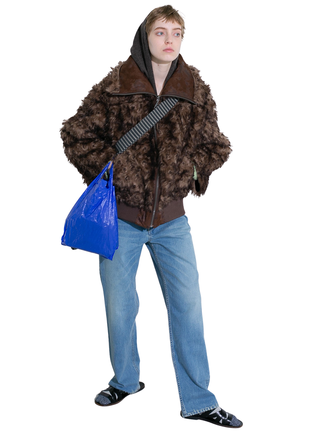 Faux-Kalgan Fur Reversible Blouson