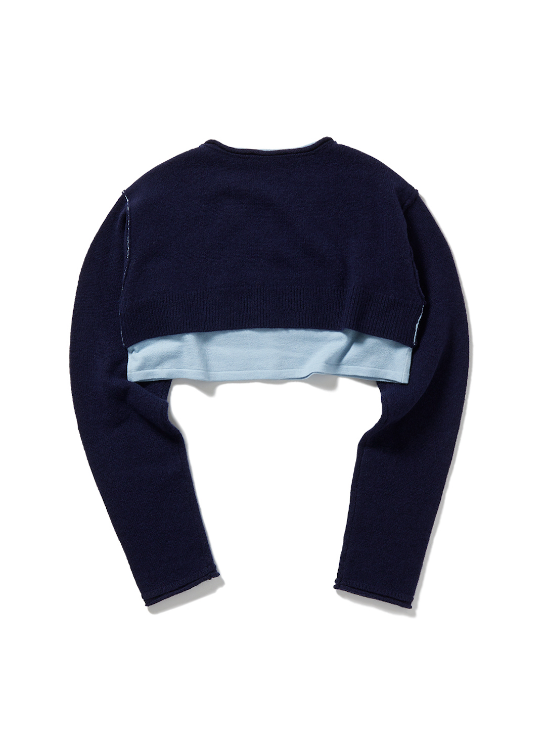 Twin Layered Knit Sweater 詳細画像 Navy 2