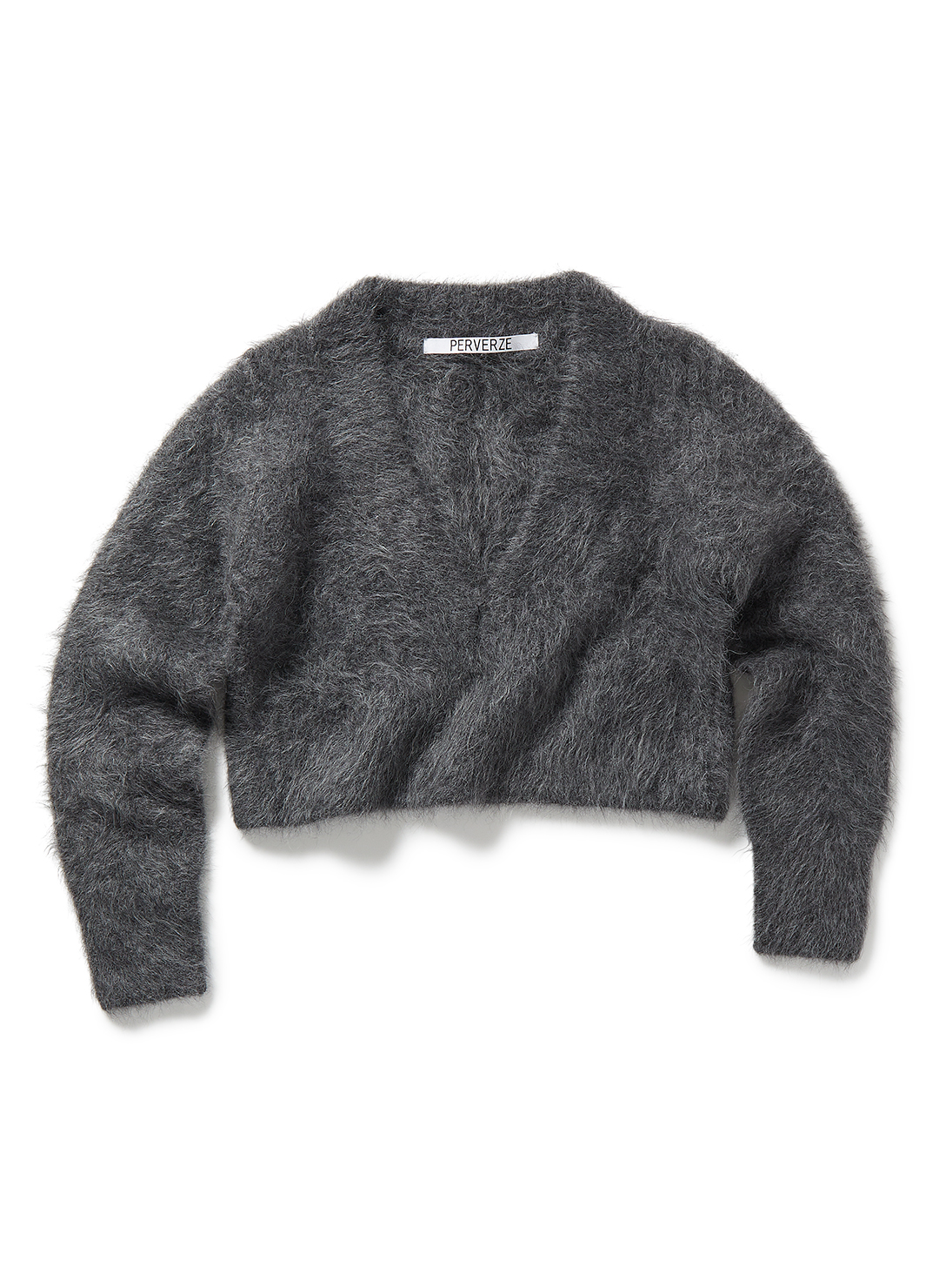 Hairy Alpaca V-neck Sweater 詳細画像 Gray 1