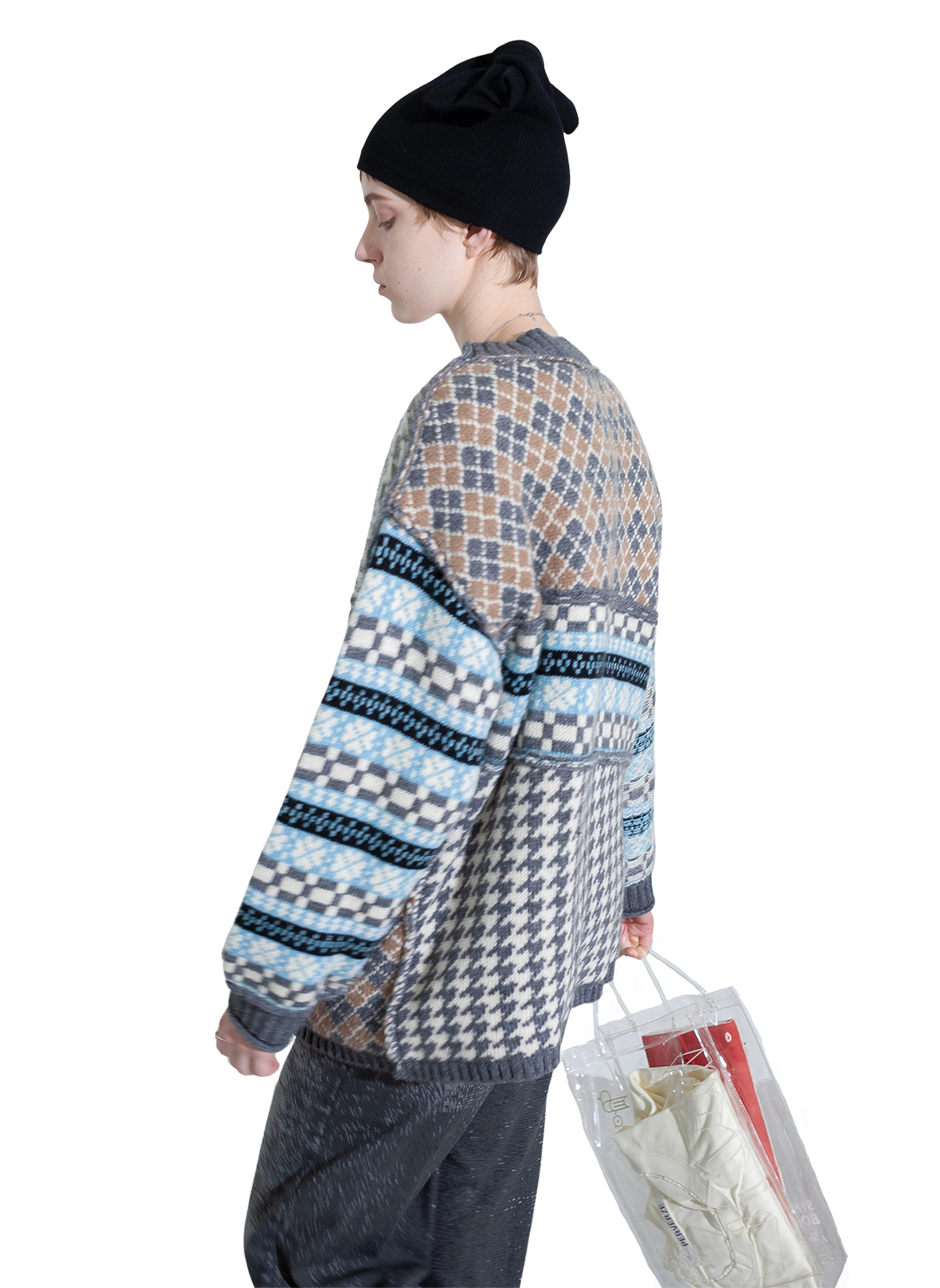 Patch Block Cardigan 詳細画像 Blue 2