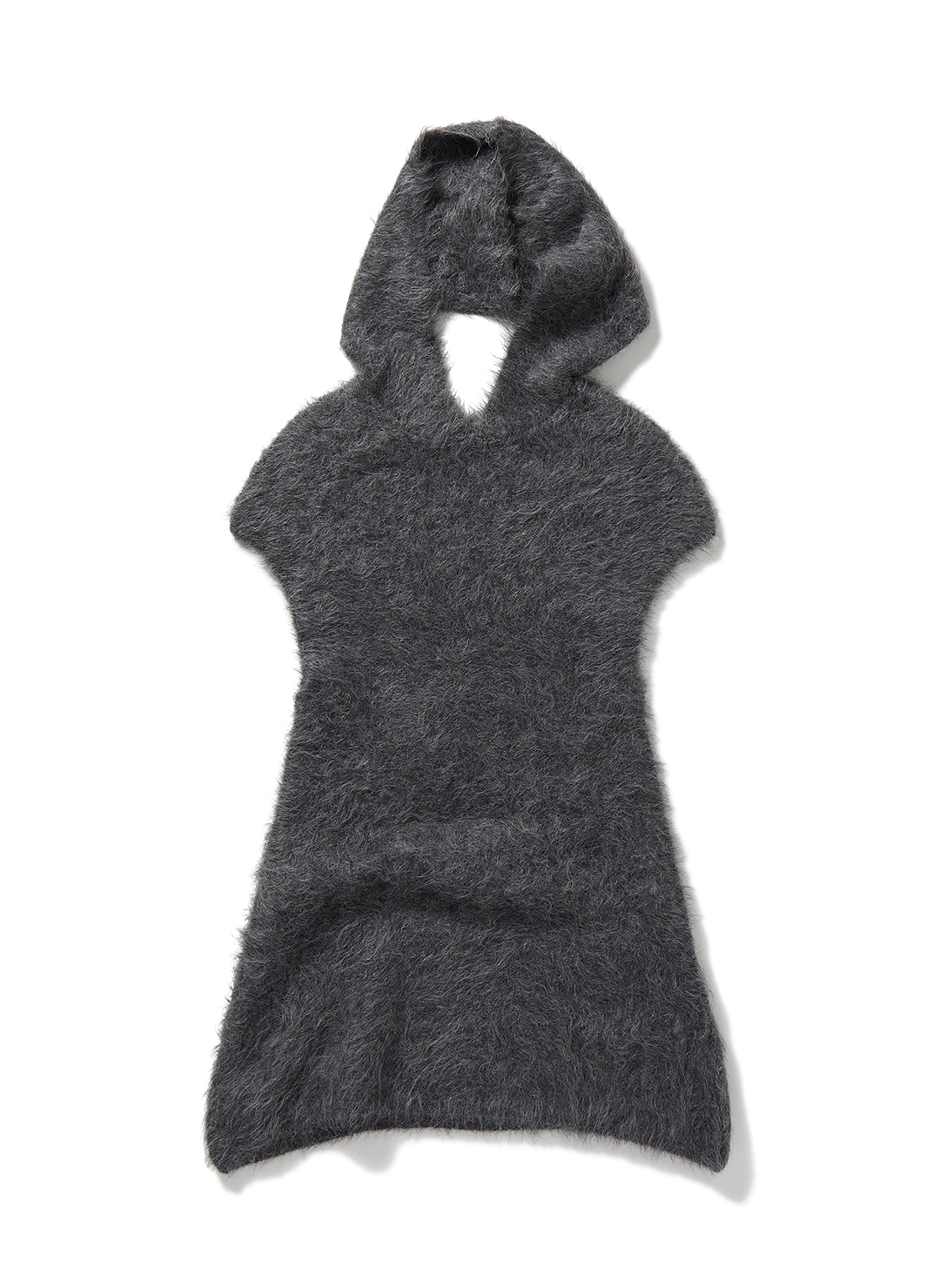 Hairy Alpaca Knit Mini Dress 詳細画像 Gray 1