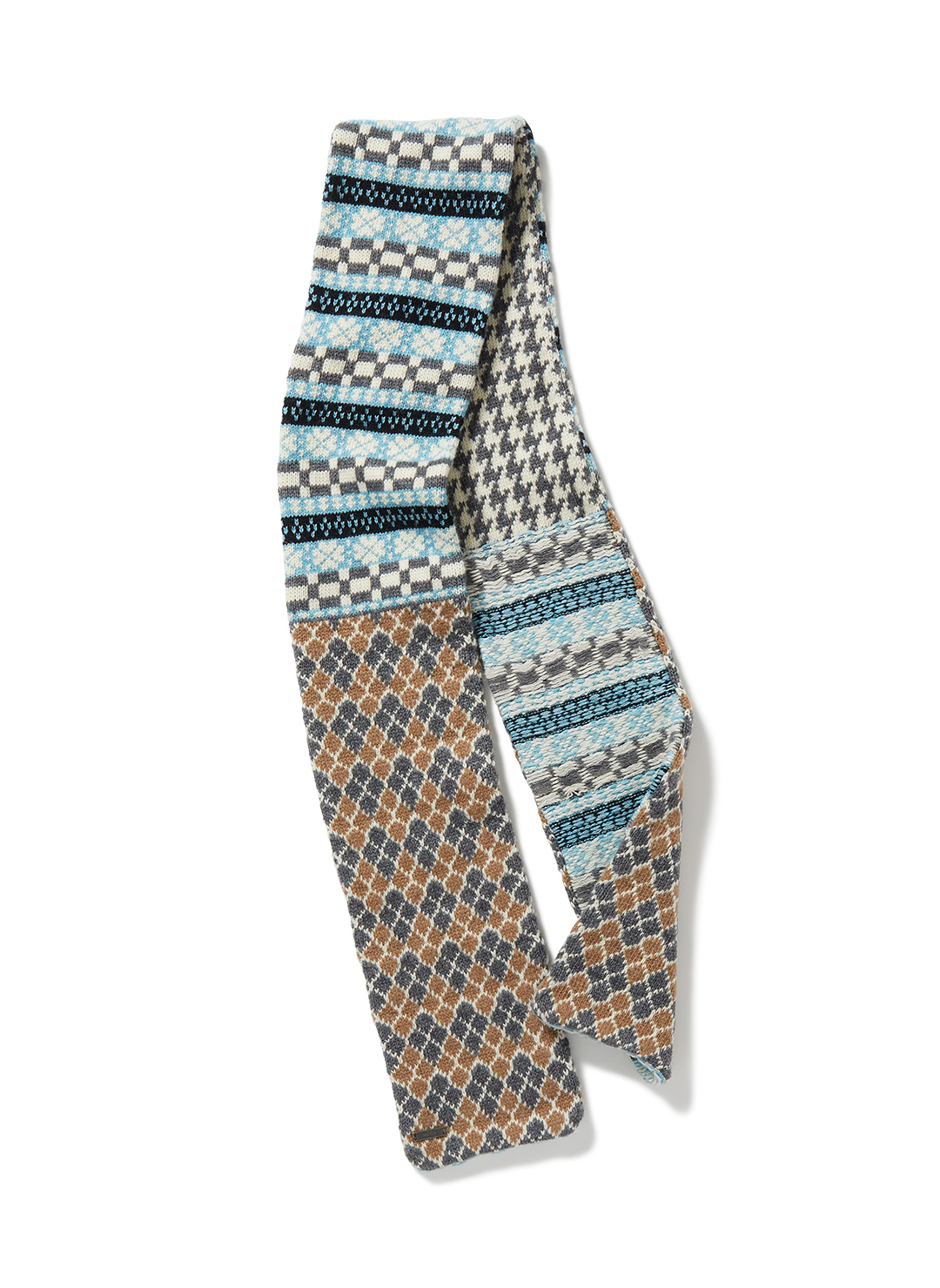 Patch Block Scarf 詳細画像 Blue 1