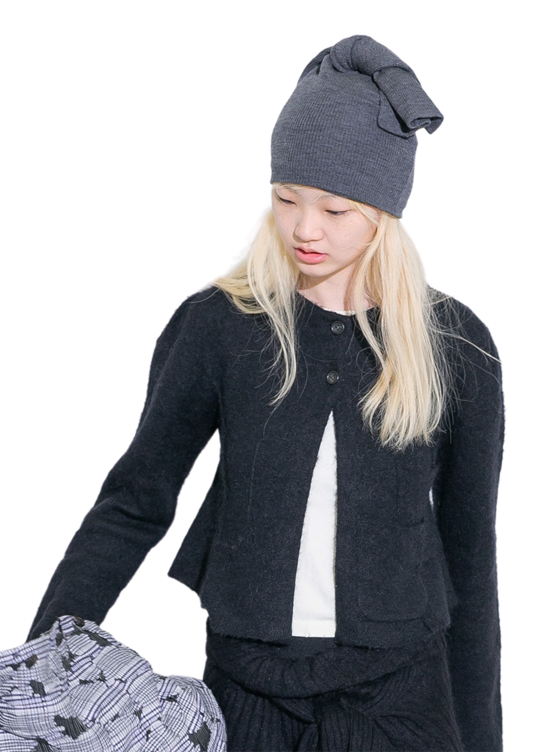 Knit Cap and Scarf 詳細画像 Gray 2