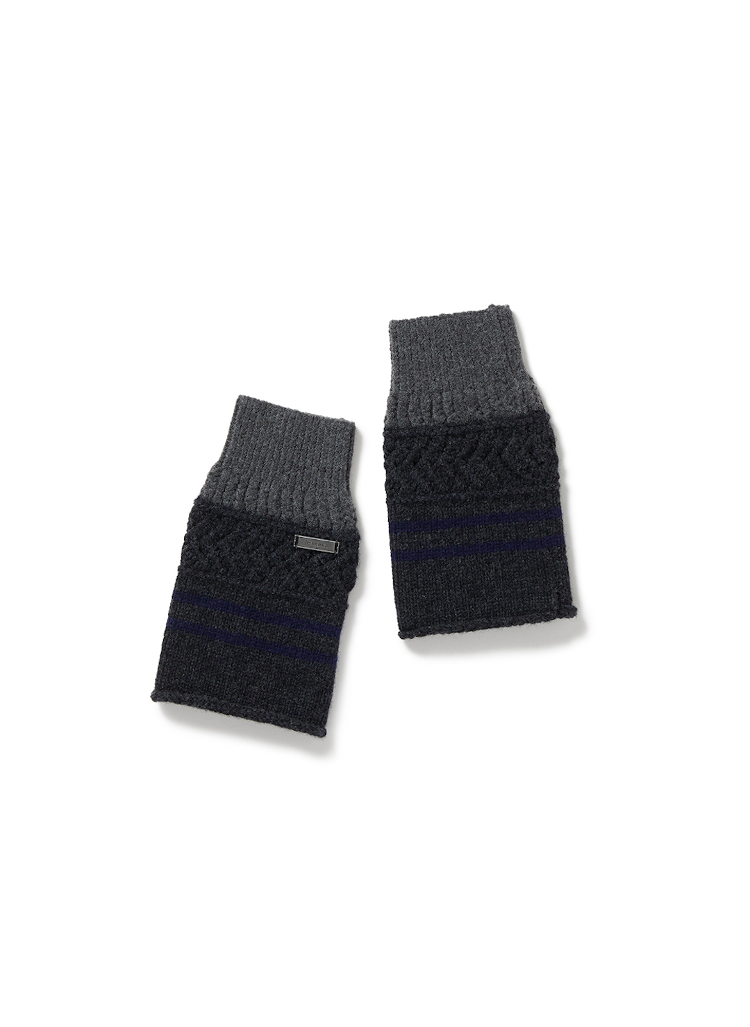 Striped Knit Sleeve Cuff 詳細画像 Black 1