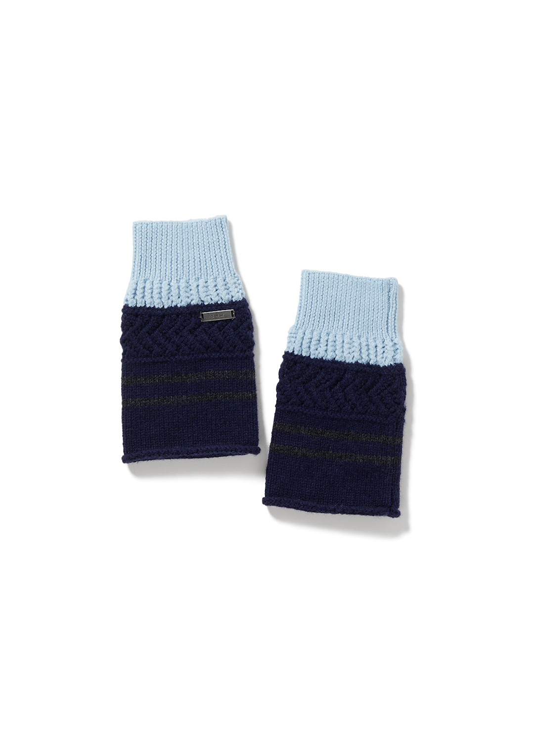 Striped Knit Sleeve Cuff 詳細画像 Navy 1