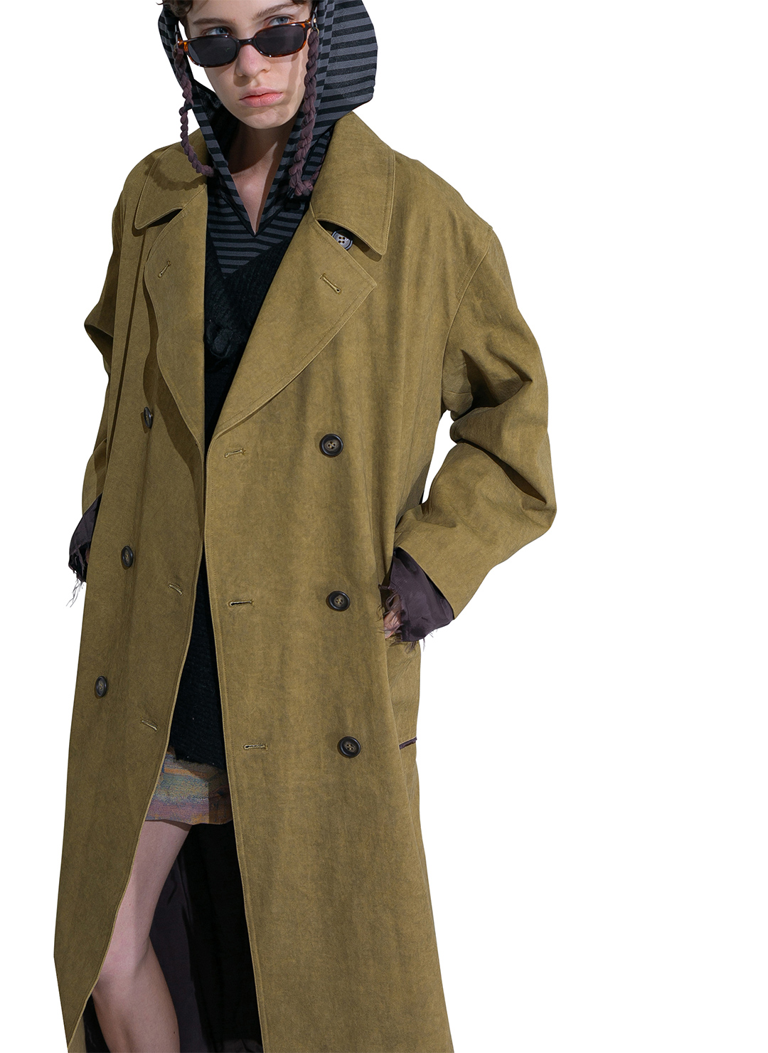 Rough Twill Long Coat 詳細画像 Khaki 2