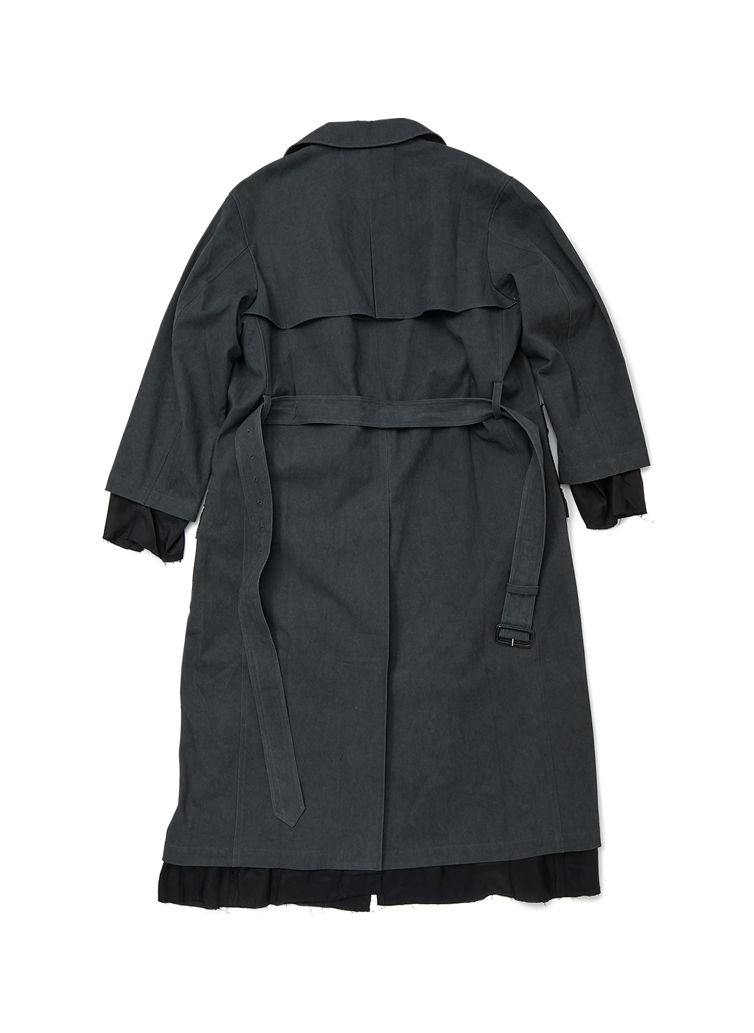 Rough Twill Long Coat 詳細画像 Black 2