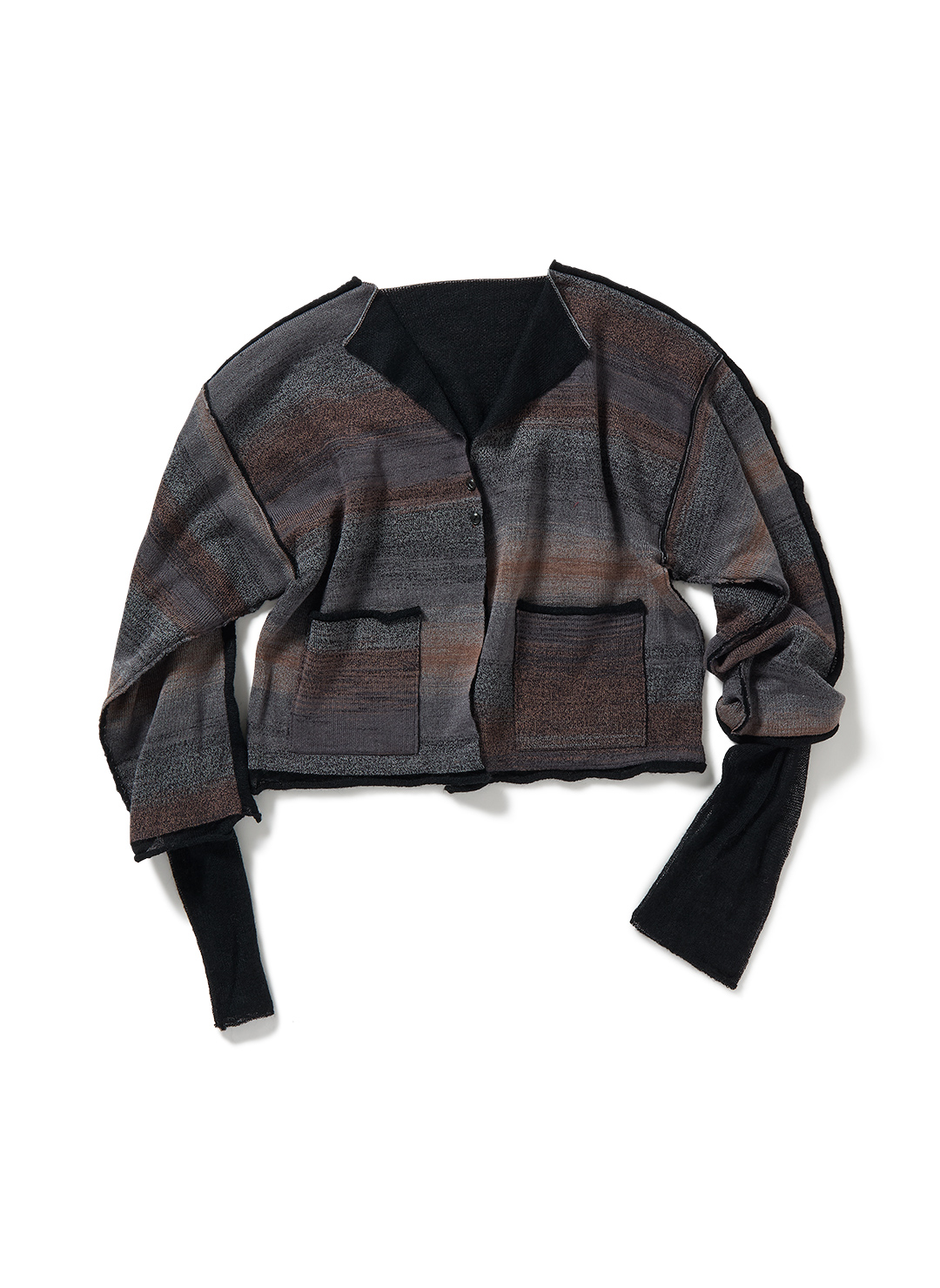 Square Double Cardigan 詳細画像 Black 1