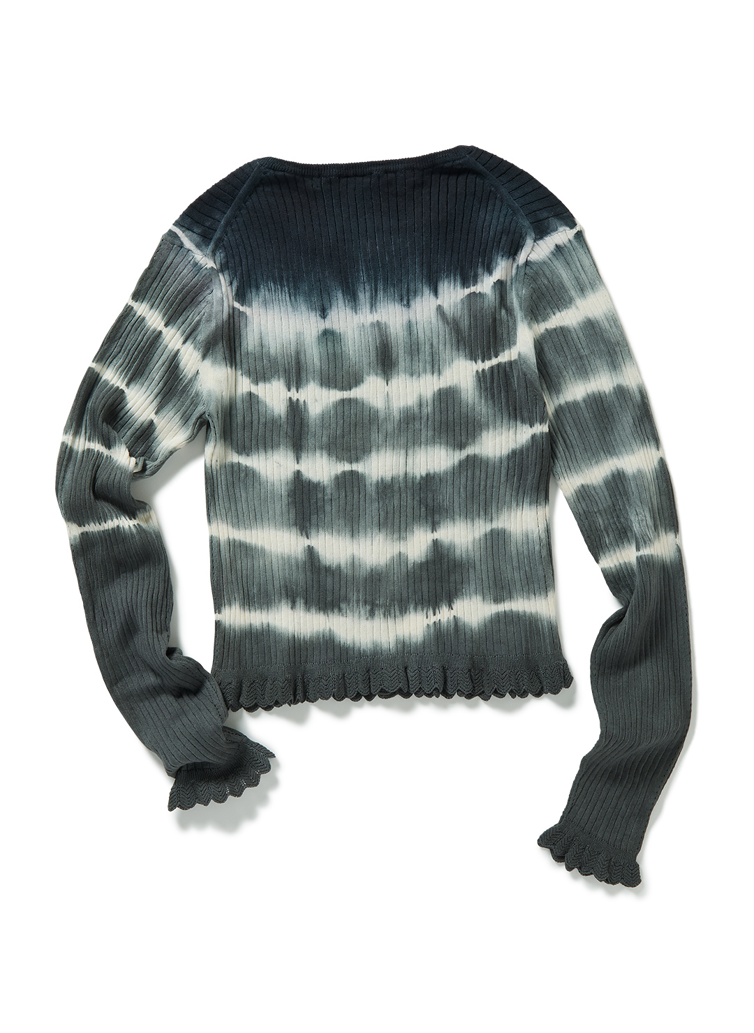 Dip-dye Rib Knit Cardigan 詳細画像 Black 2