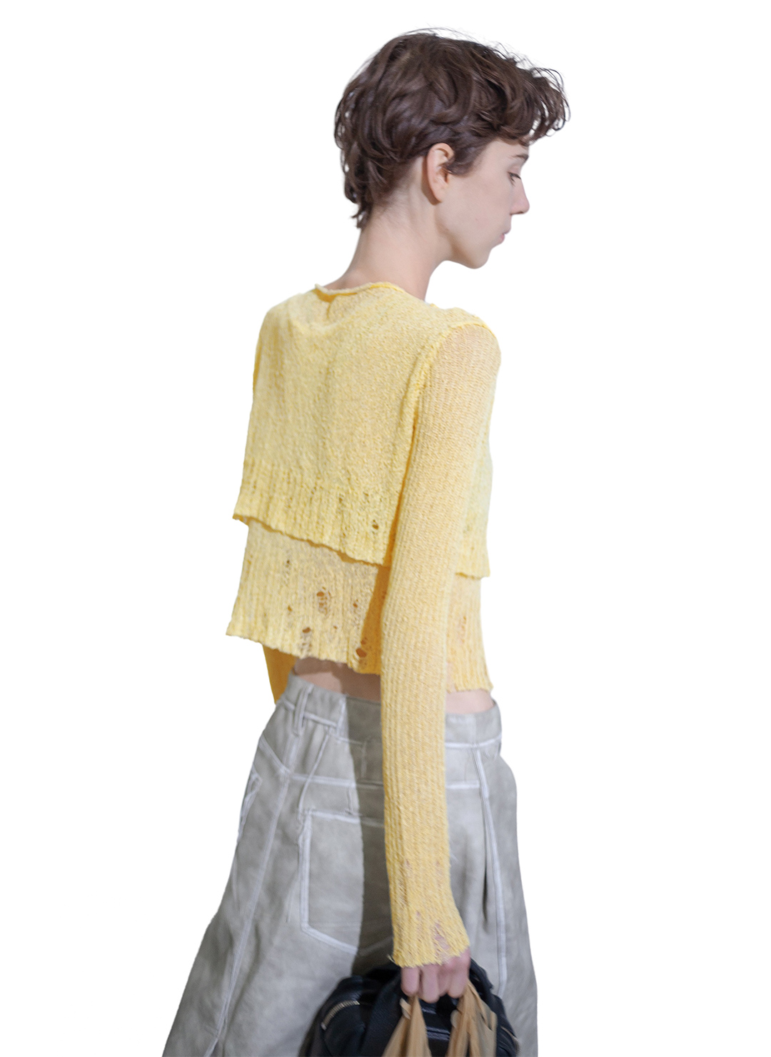 Double Sheer Cardigan 詳細画像 Cream 3