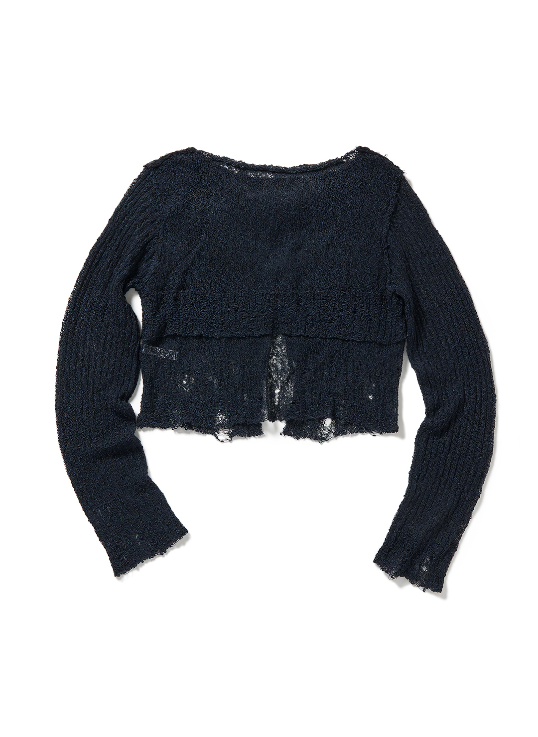 Double Sheer Cardigan 詳細画像 Navy 2