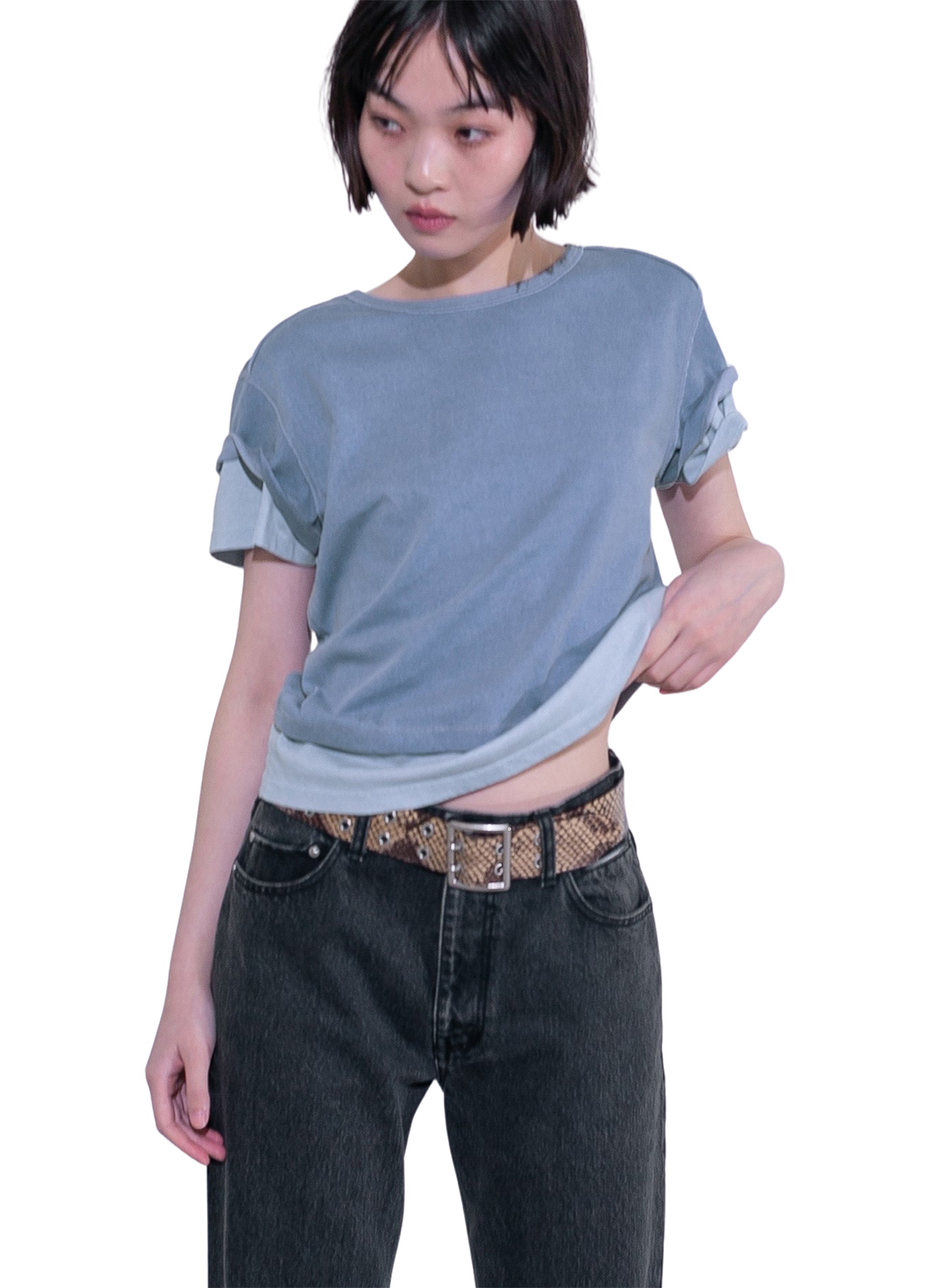 Double Layered Tee 詳細画像 Blue 1