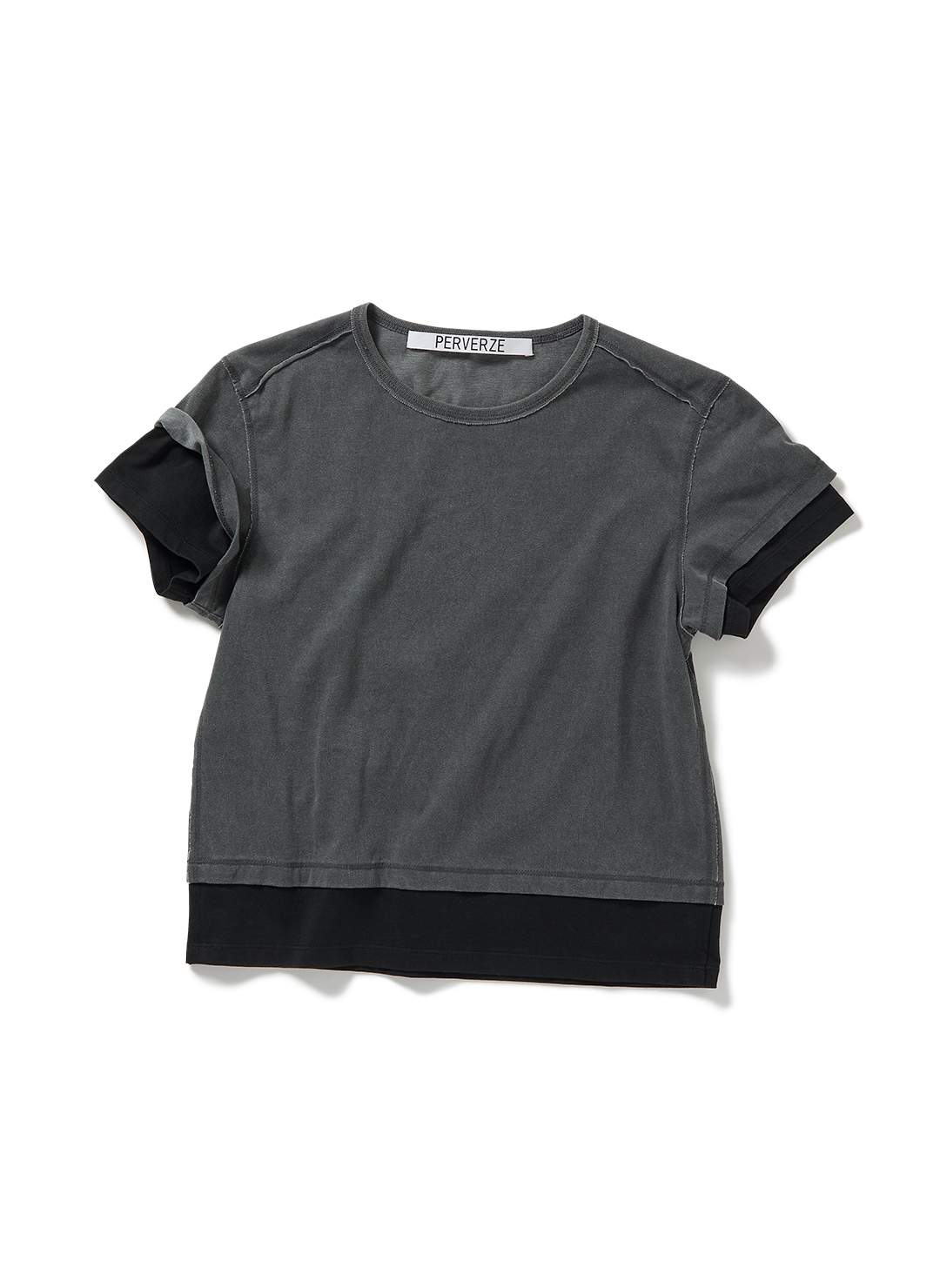 Double Layered Tee 詳細画像 Black 1