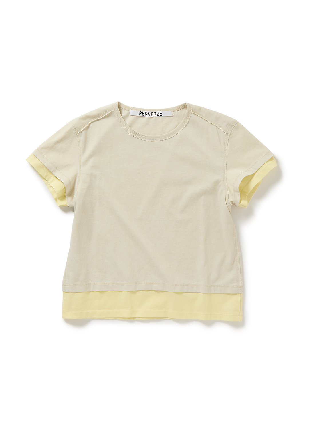 Double Layered Tee 詳細画像 Cream 1