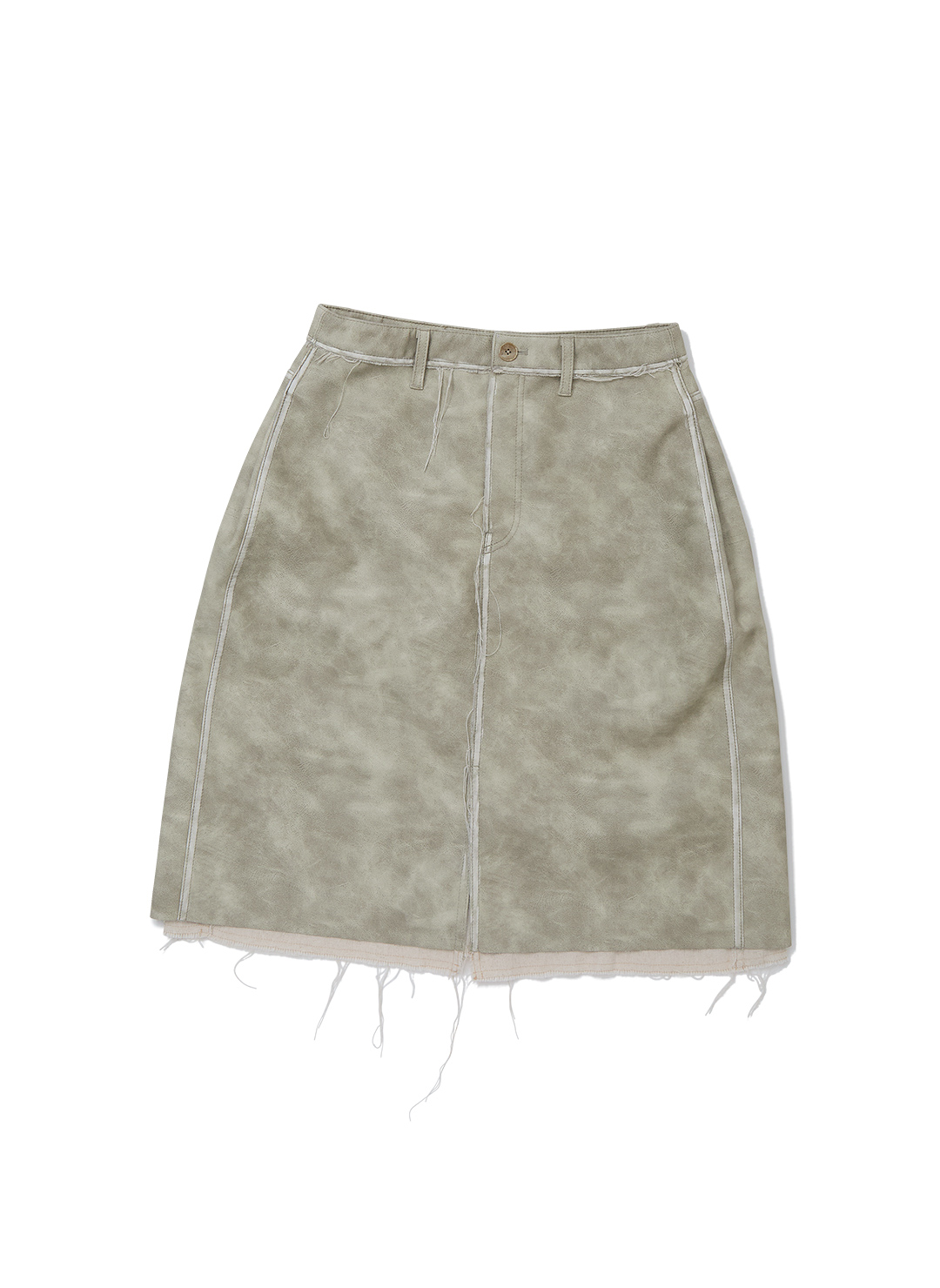 Washed Leather Skirt 詳細画像 Khaki 1