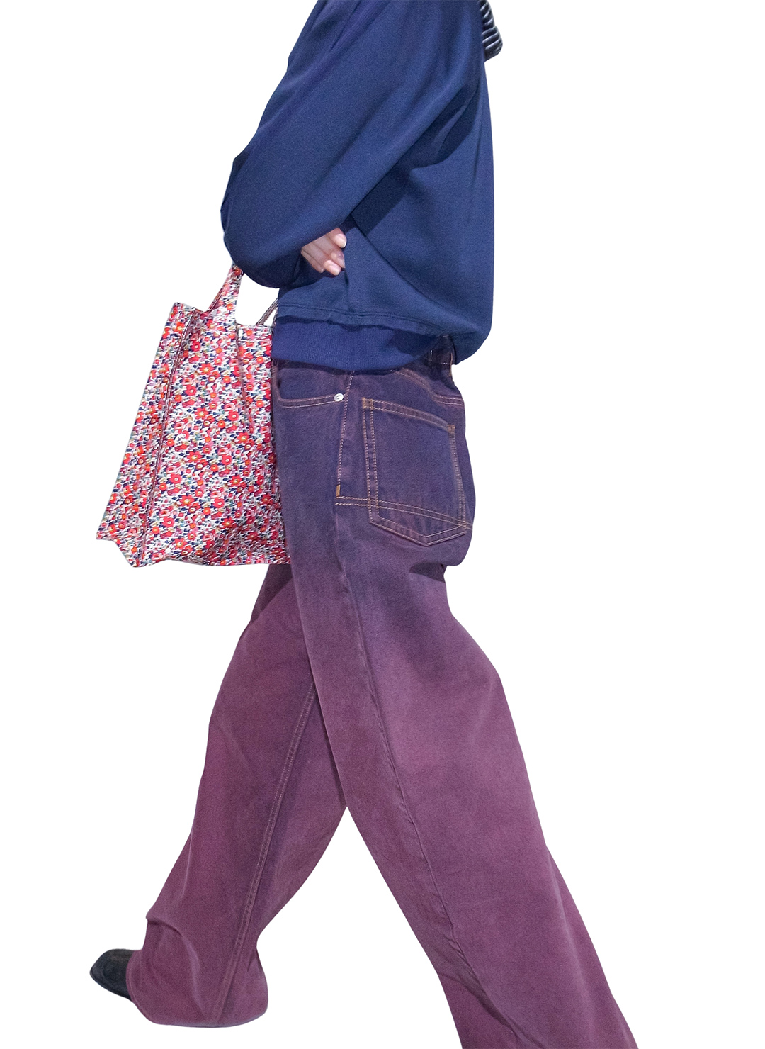 High-rise Wide-Leg Denim 詳細画像 Purple 2