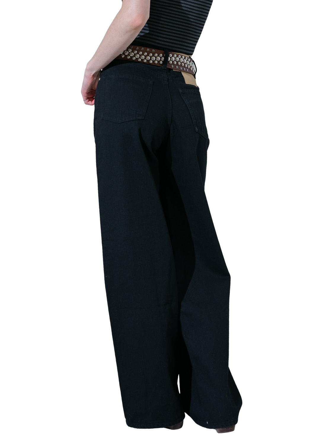 High-rise Wide-Leg Denim 詳細画像 Black 3