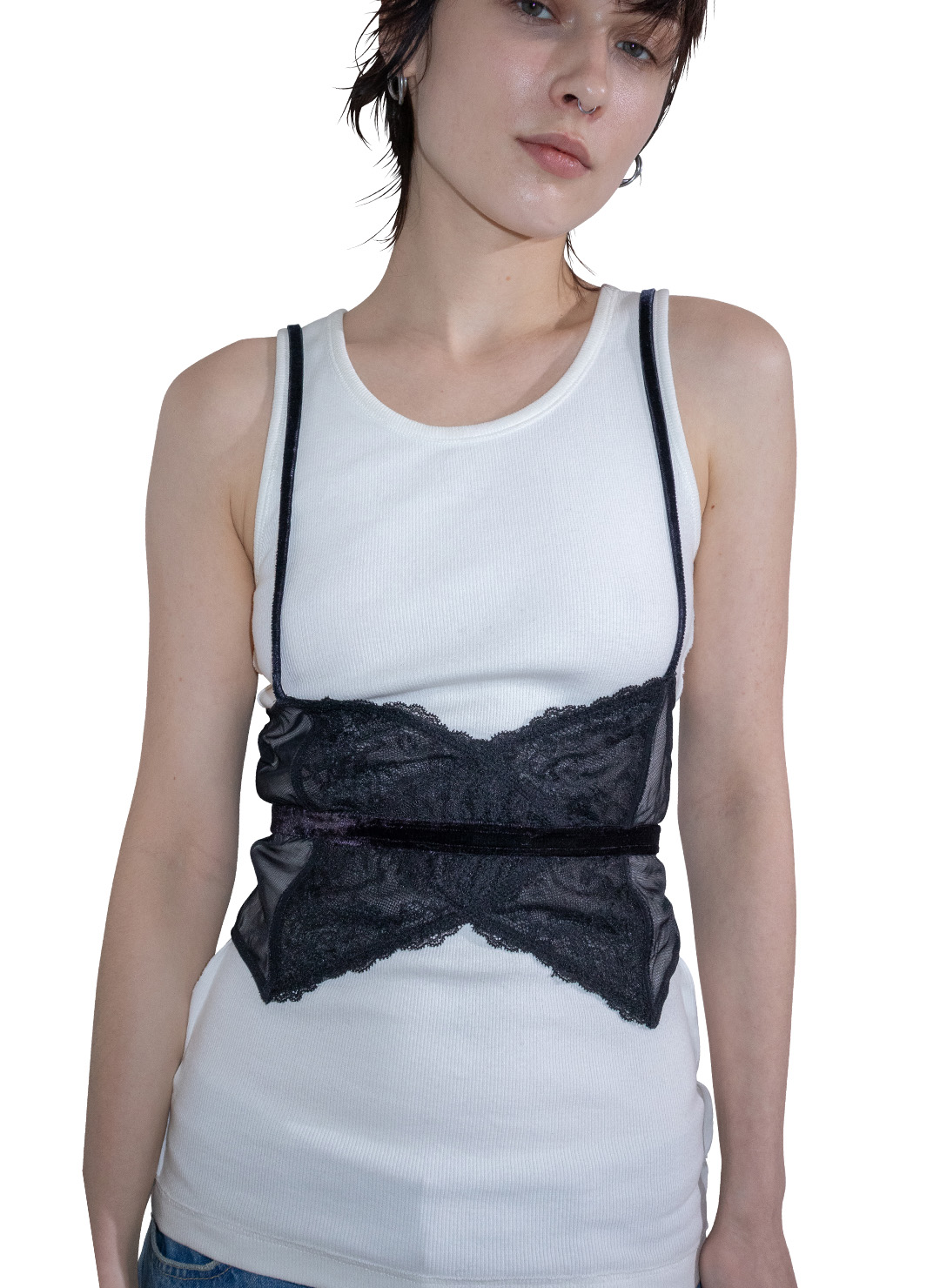 Strap Lace Bustier 詳細画像 Black 5