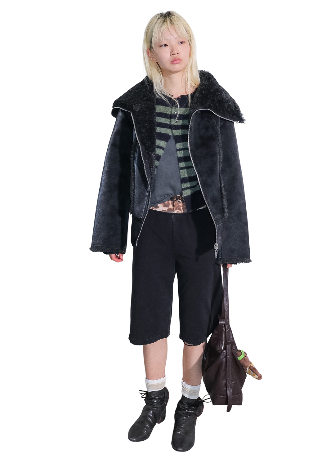 Bulky Neck Blouson 詳細画像 Black 4