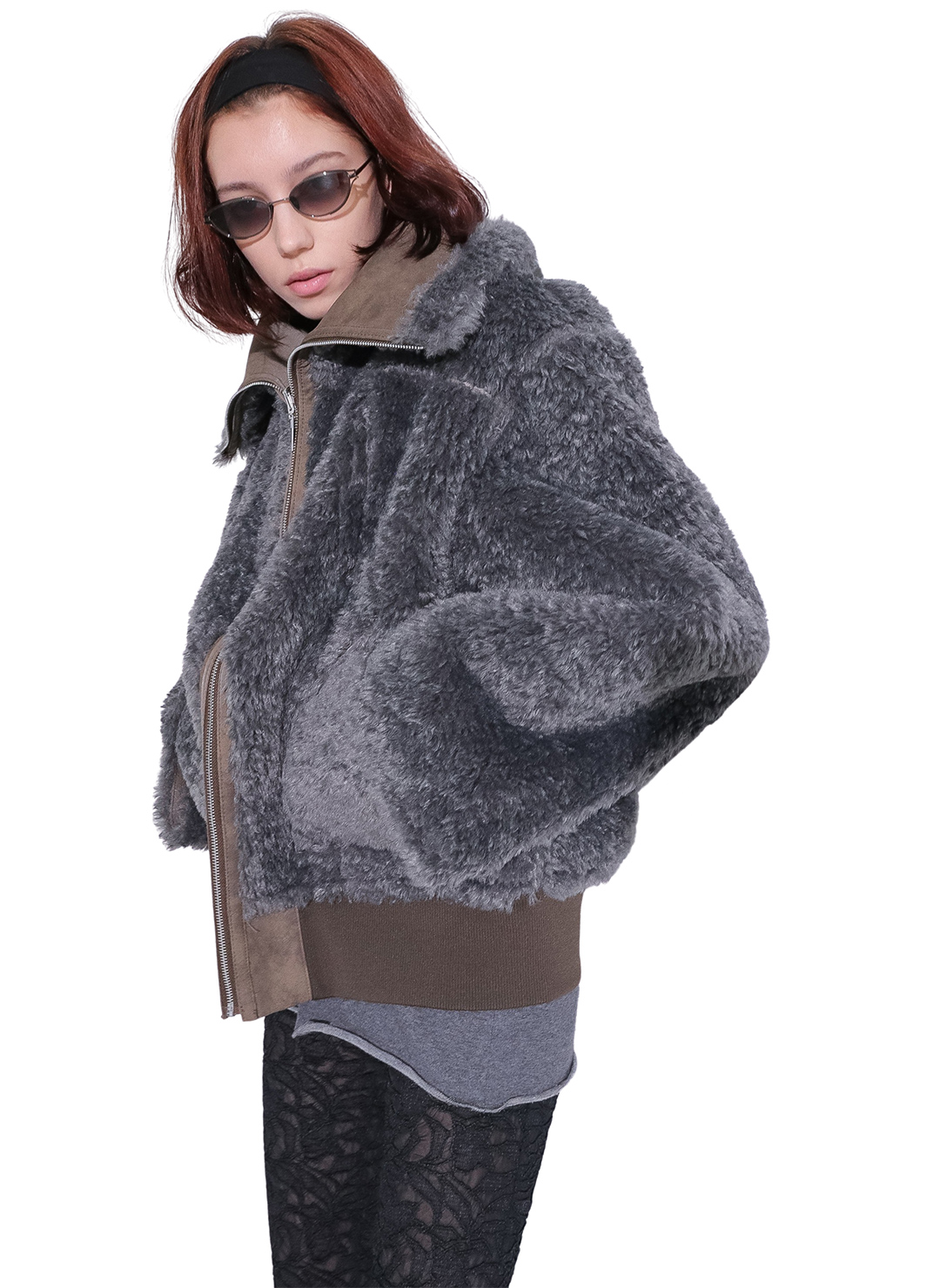 Bulky Neck Blouson 詳細画像 Brown 1