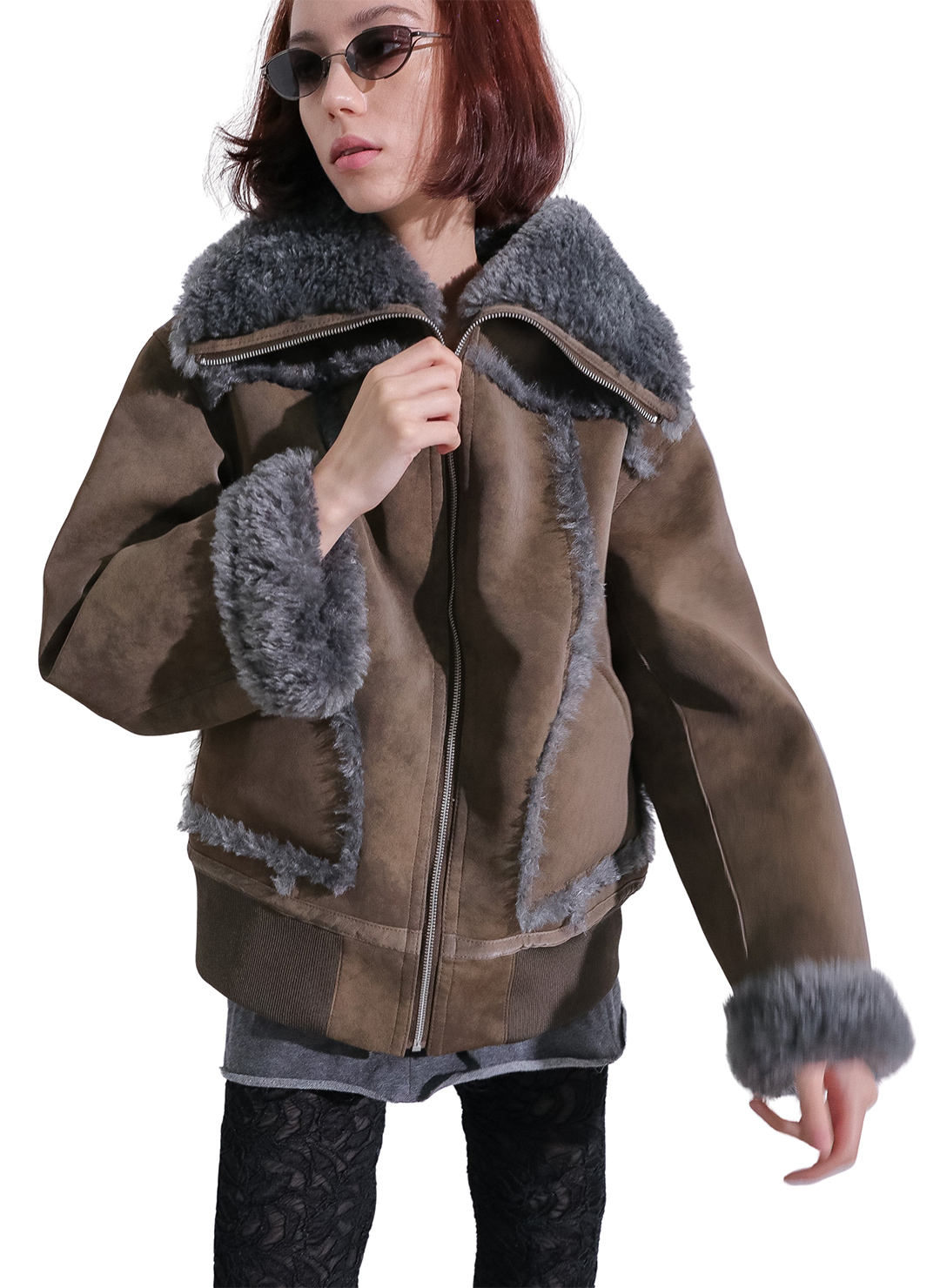 Bulky Neck Blouson 詳細画像 Brown 3