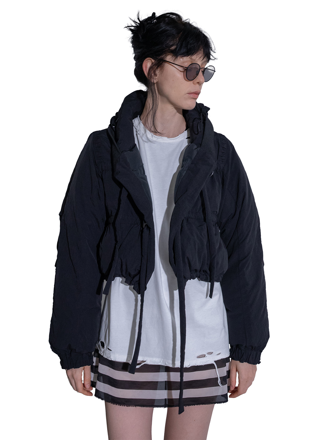 String Multiple Mini Down Jacket 詳細画像 Black 7